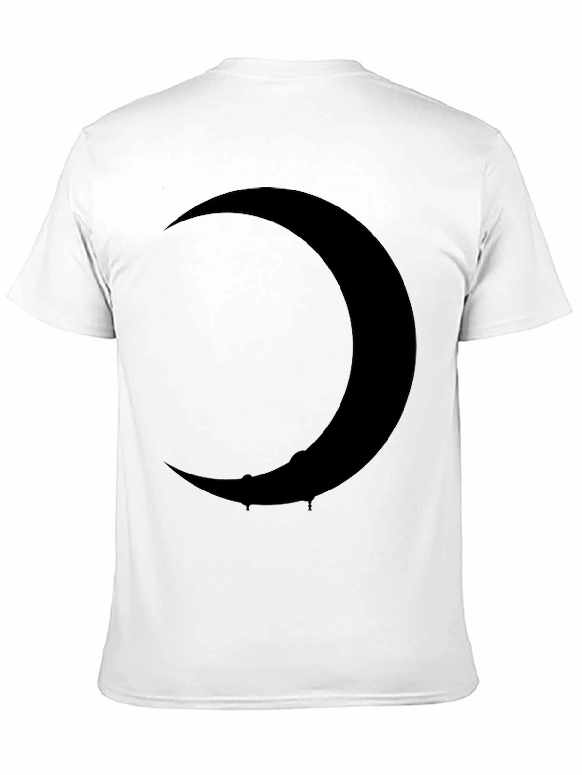 Crescent Moon Graphic Tee - Stylish Black T-Shirt