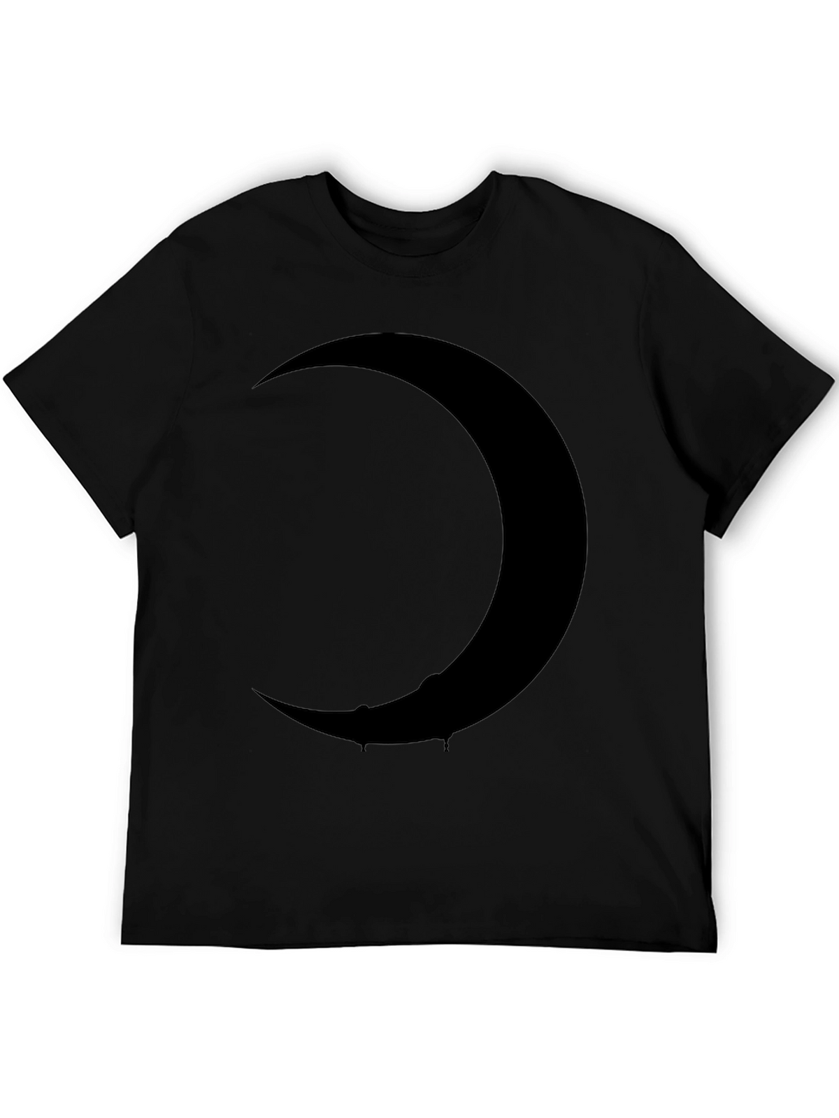 Crescent Moon Graphic Tee - Stylish Black T-Shirt