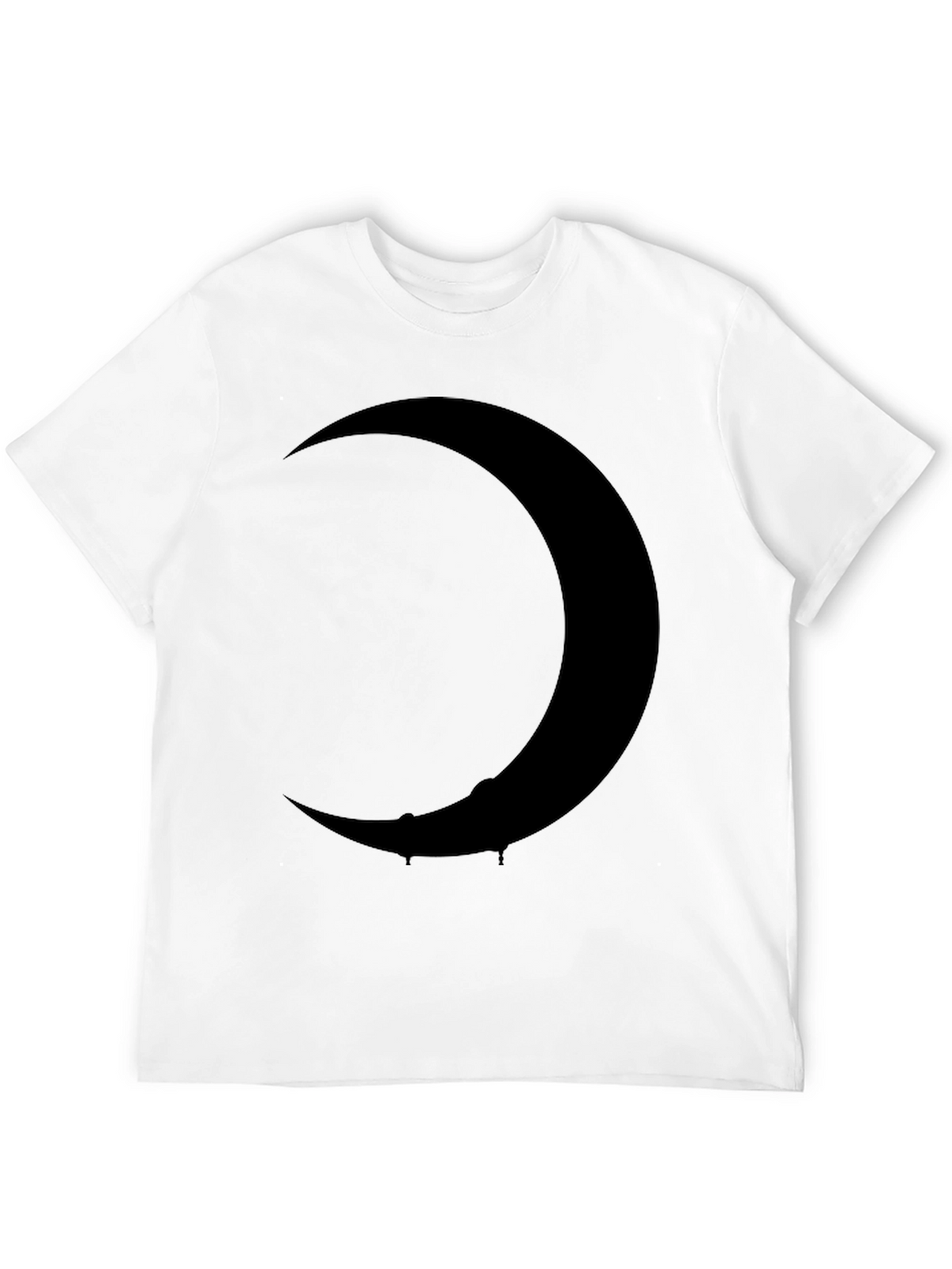 Crescent Moon Graphic Tee - Stylish Black T-Shirt