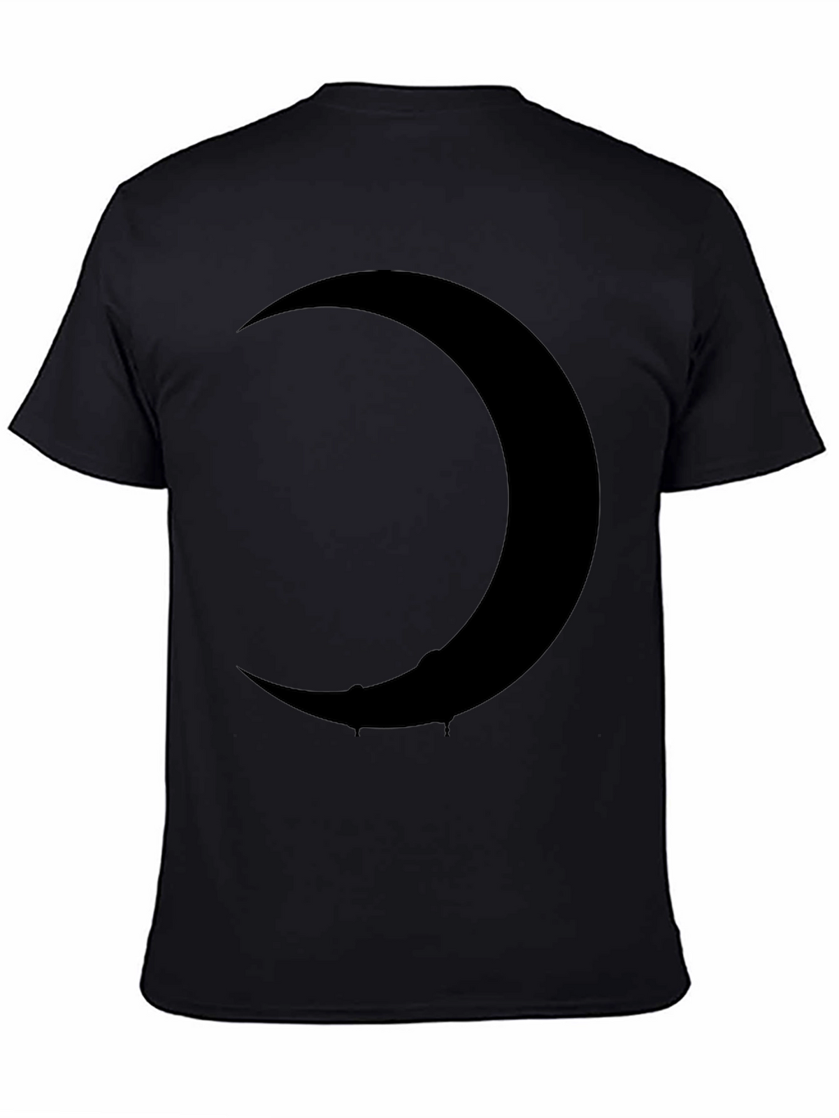 Crescent Moon Graphic Tee - Stylish Black T-Shirt