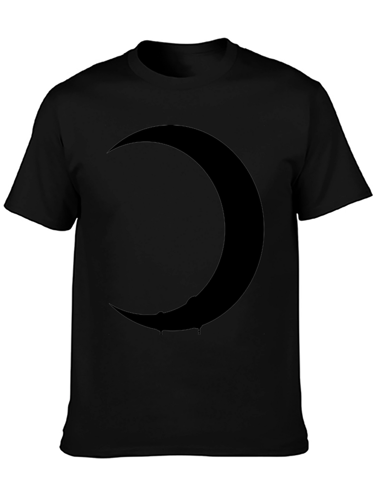 Crescent Moon Graphic Tee - Stylish Black T-Shirt
