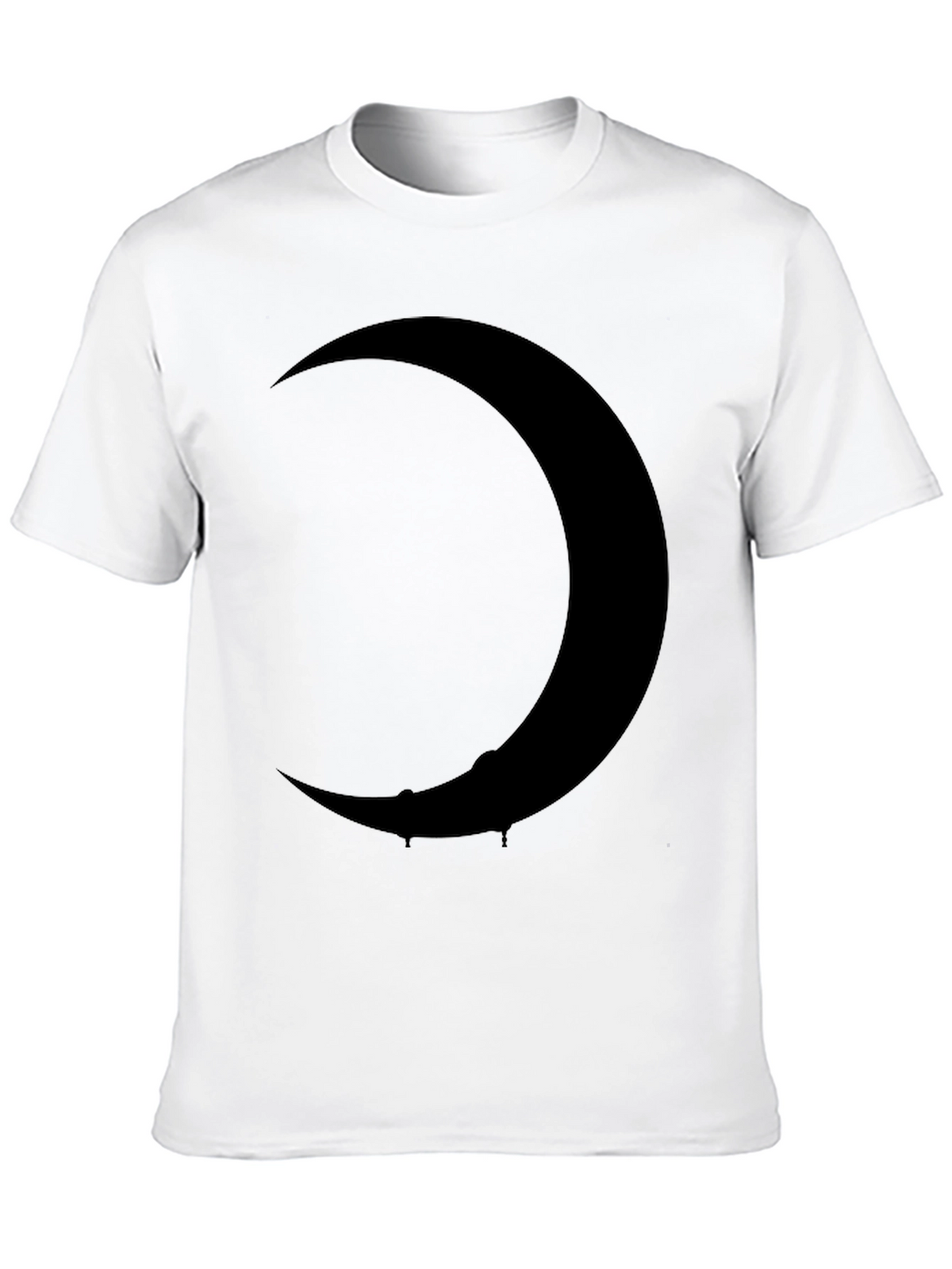 Crescent Moon Graphic Tee - Stylish Black T-Shirt