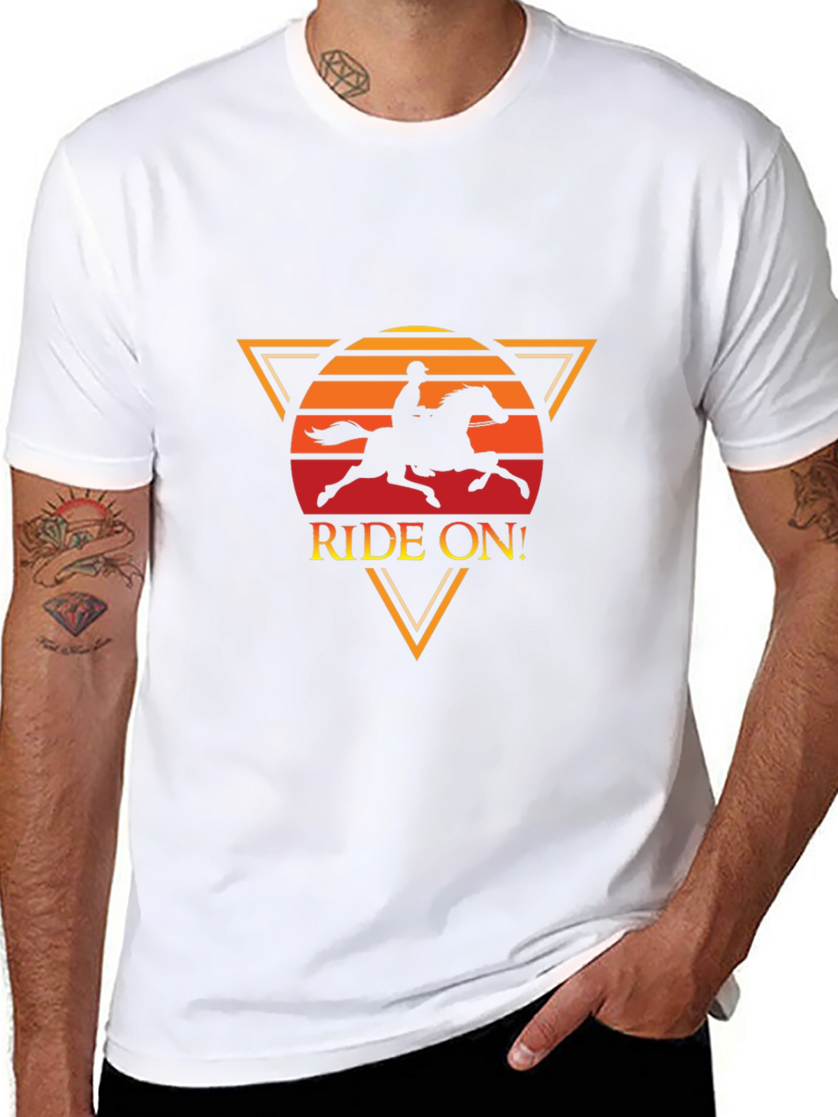 Ride On! Black Graphic Tee - Equestrian Style