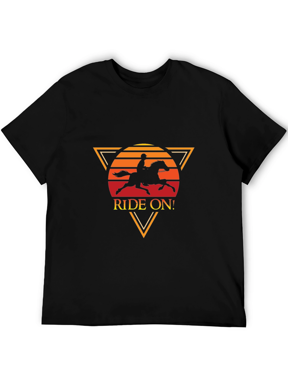 Ride On! Black Graphic Tee - Equestrian Style