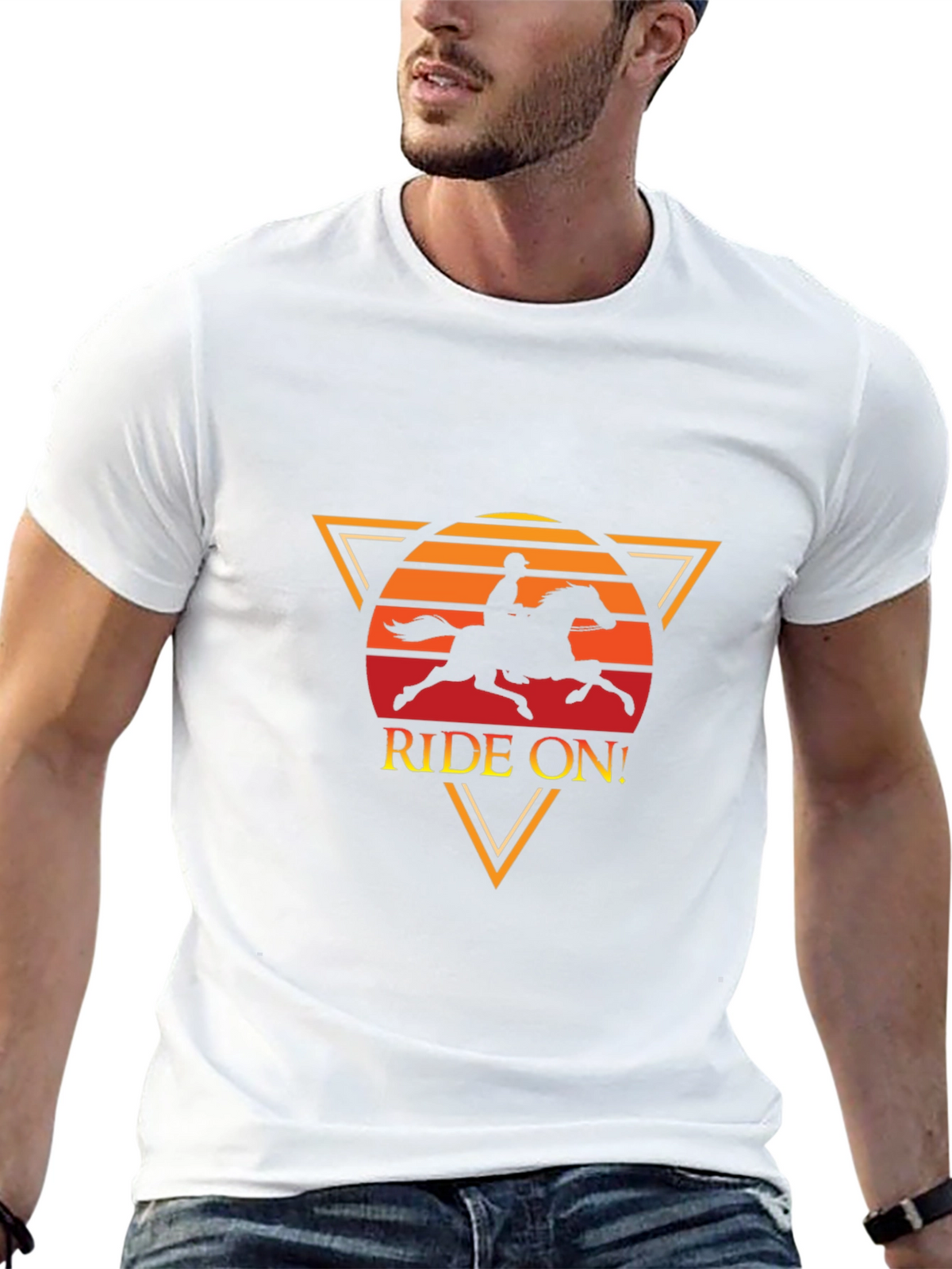 Ride On! Black Graphic Tee - Equestrian Style
