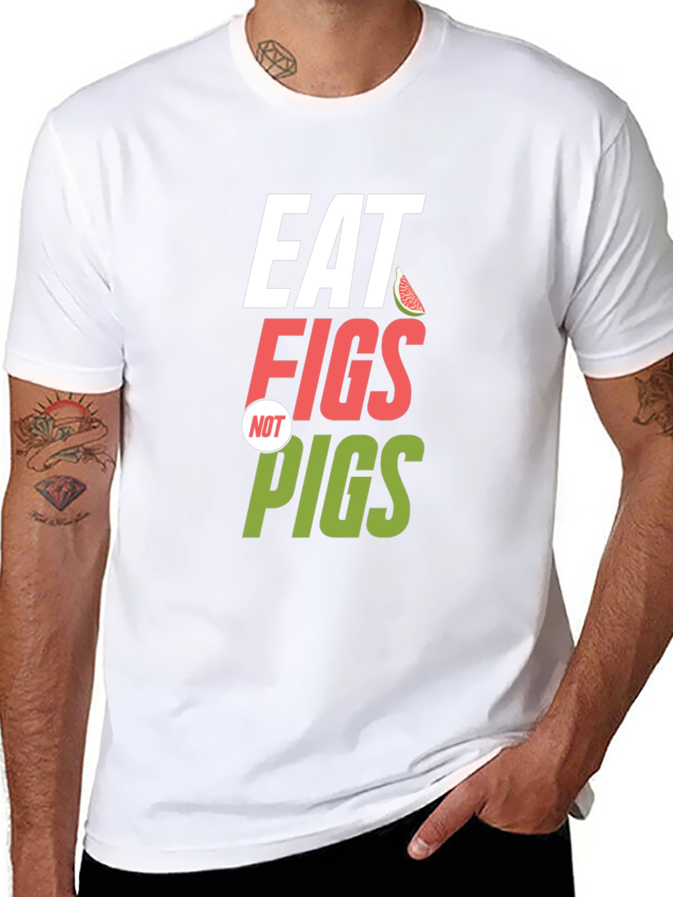 Eat Figs Not Pigs Graphic T-Shirt