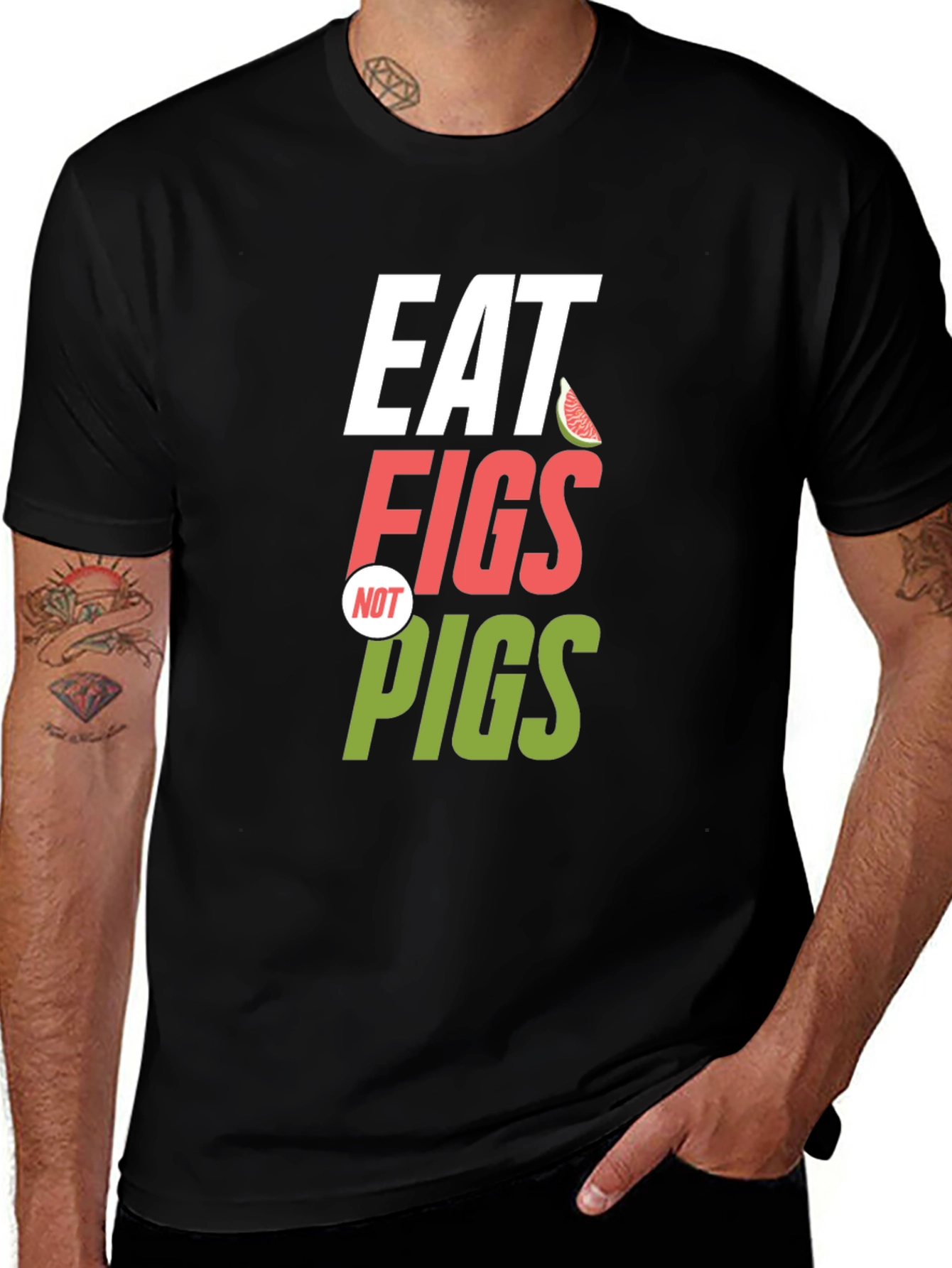 Eat Figs Not Pigs Graphic T-Shirt