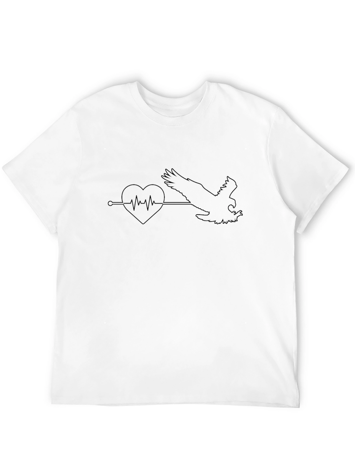 Heartbeat Eagle T-Shirt - Black