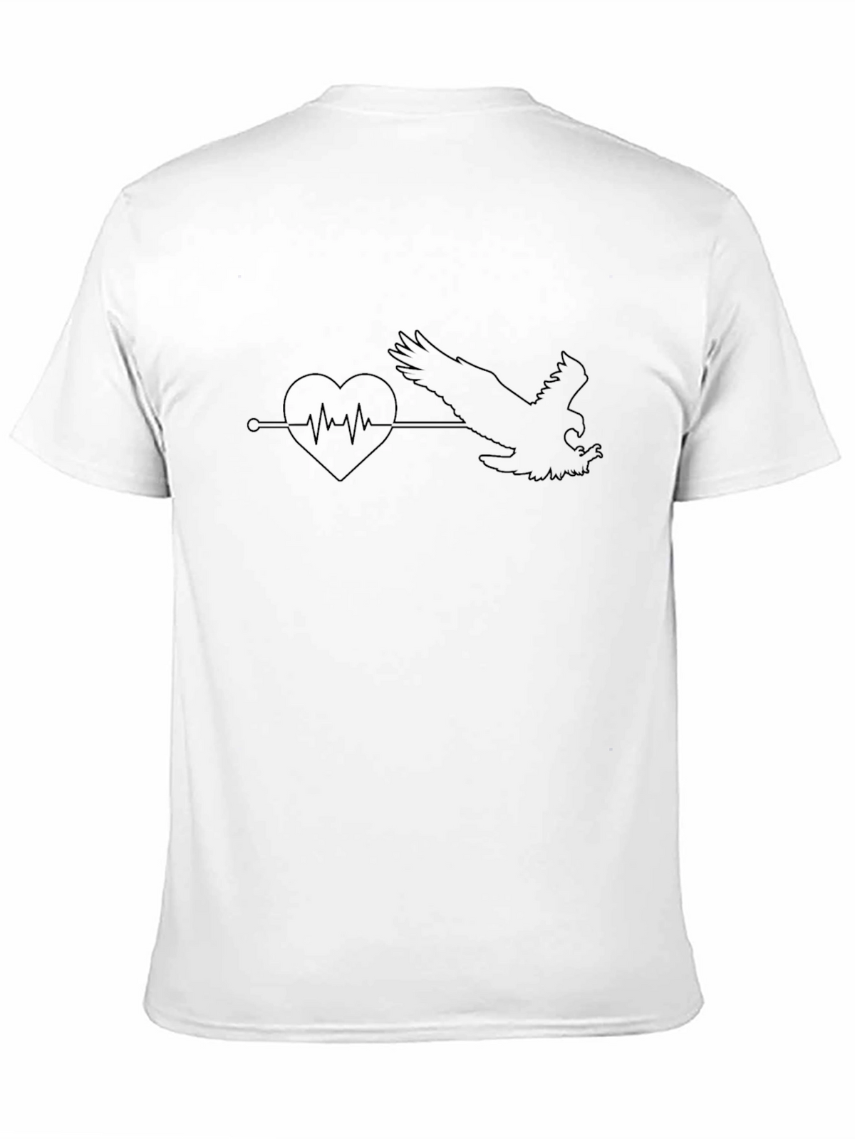 Heartbeat Eagle T-Shirt - Black