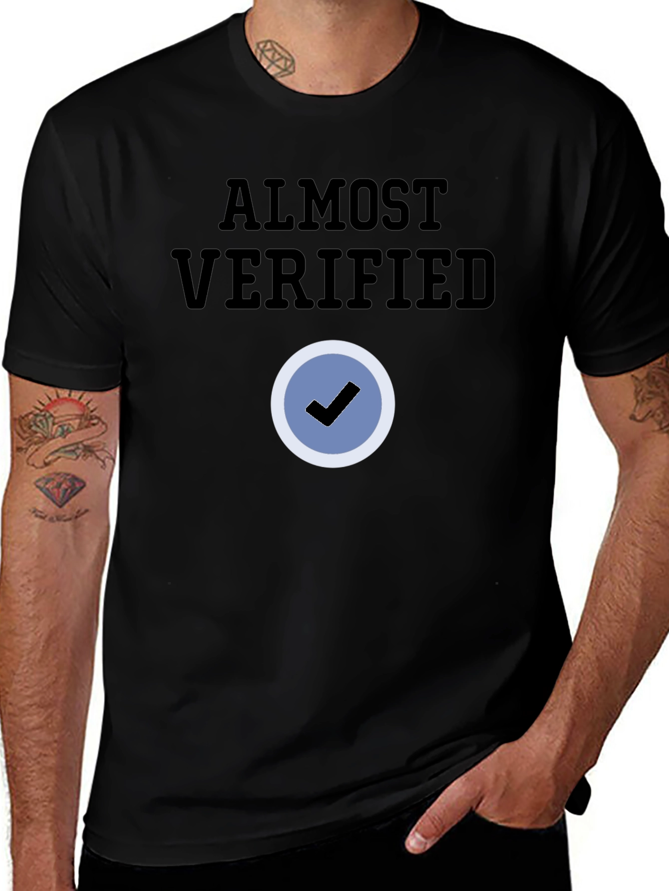 Almost Verified Black T-Shirt