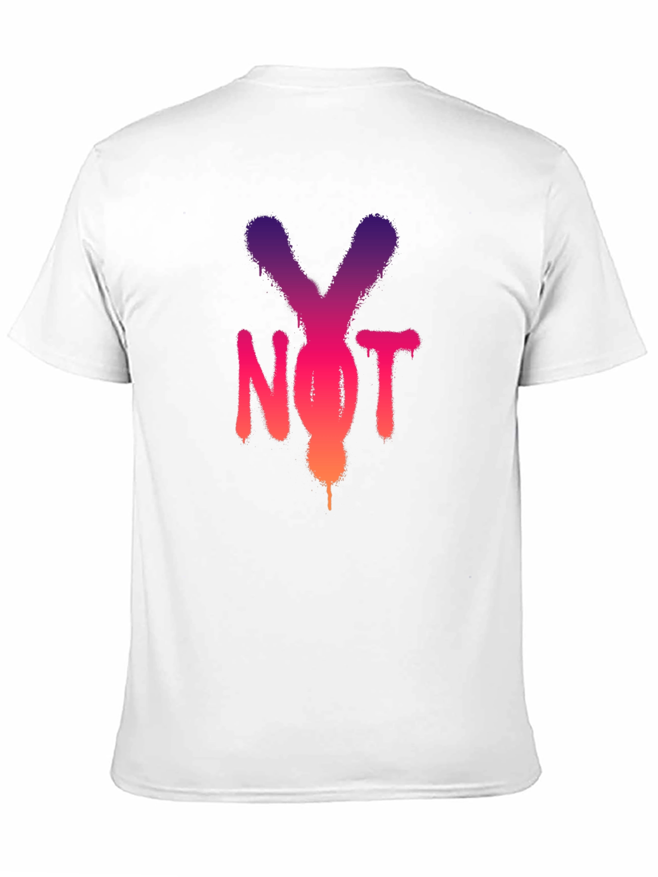 Y Not? Graphic Print Black T-Shirt