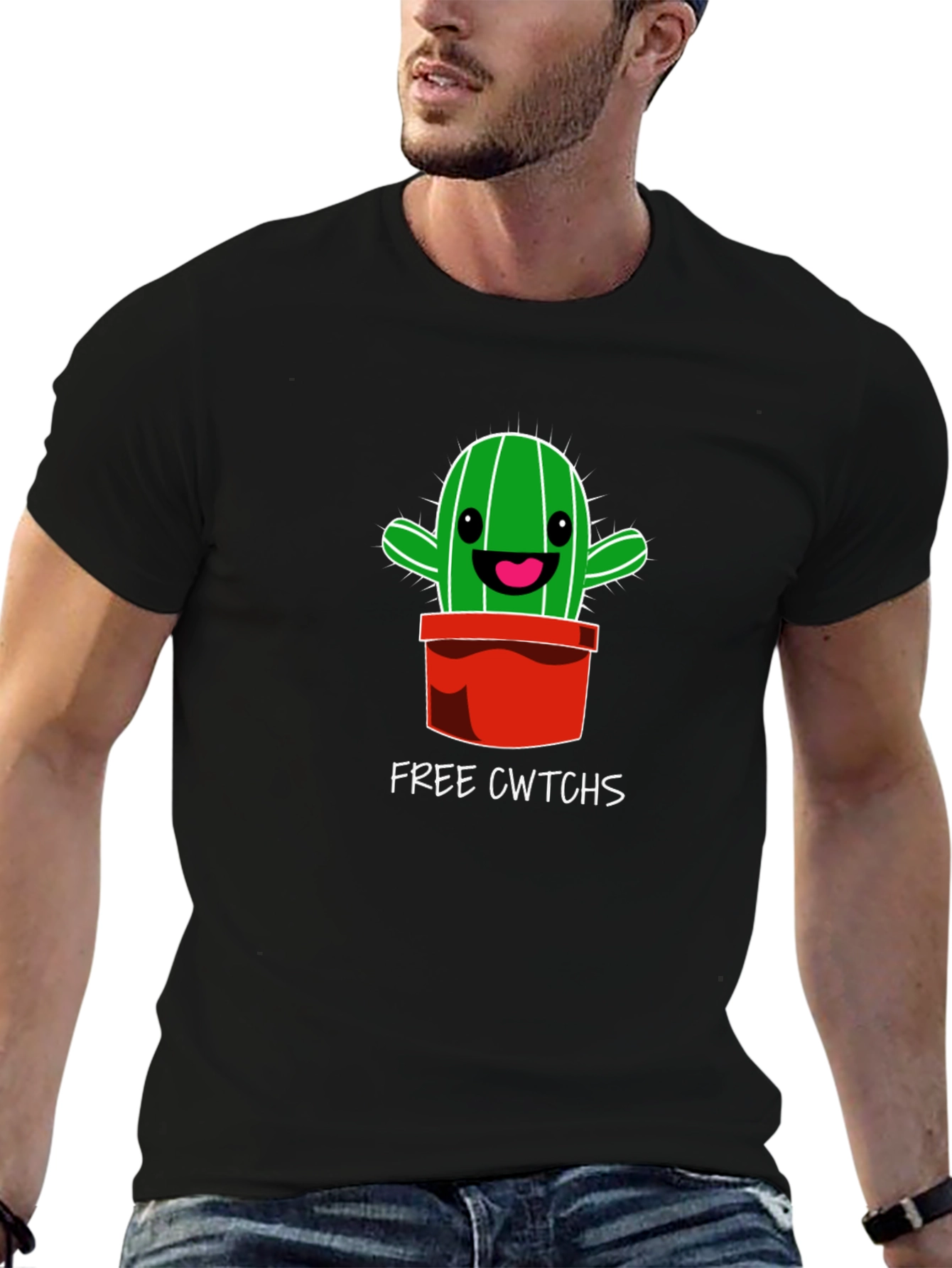 Cute Cactus Free Cwtchs Graphic T-Shirt