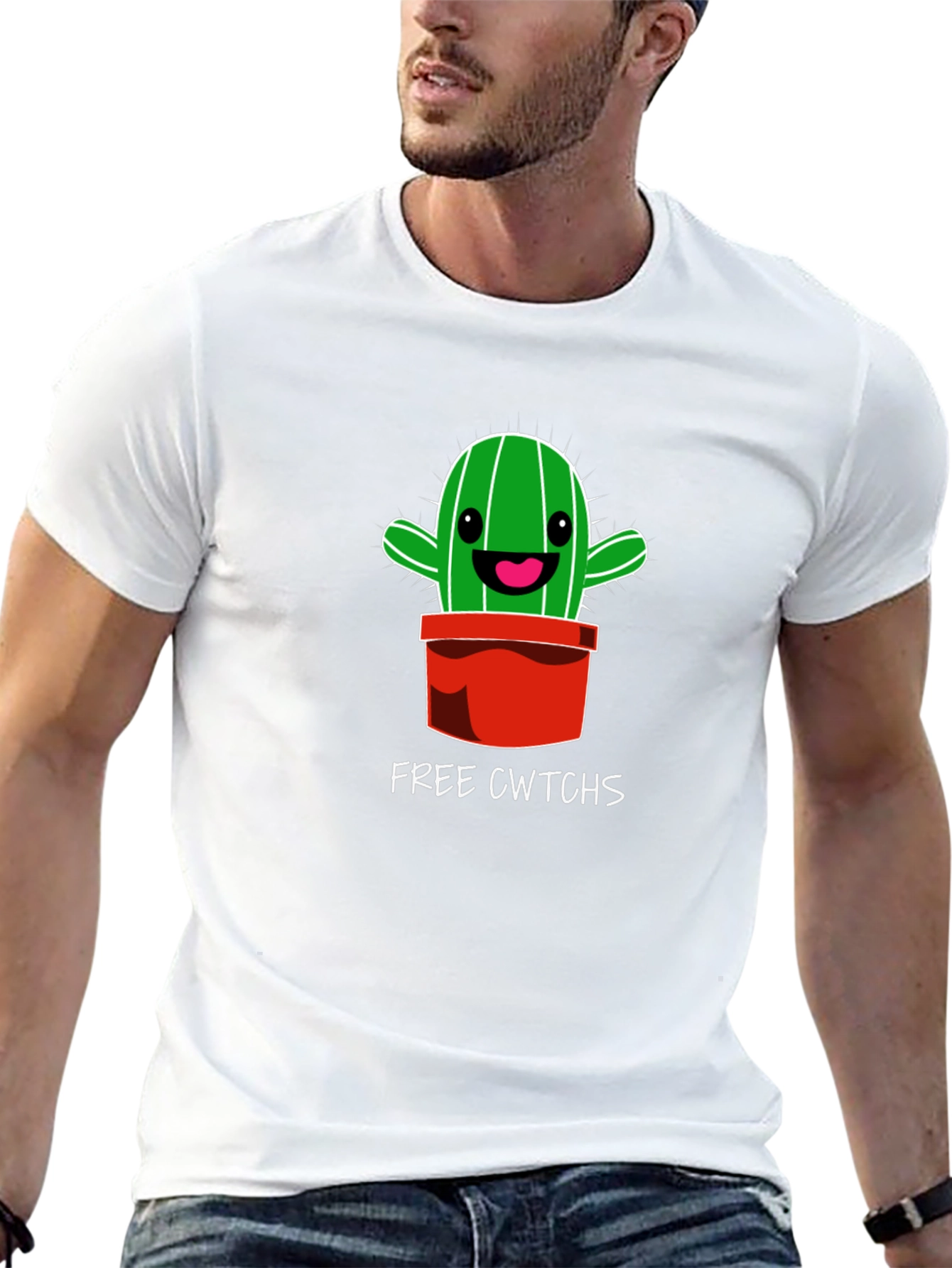 Cute Cactus Free Cwtchs Graphic T-Shirt