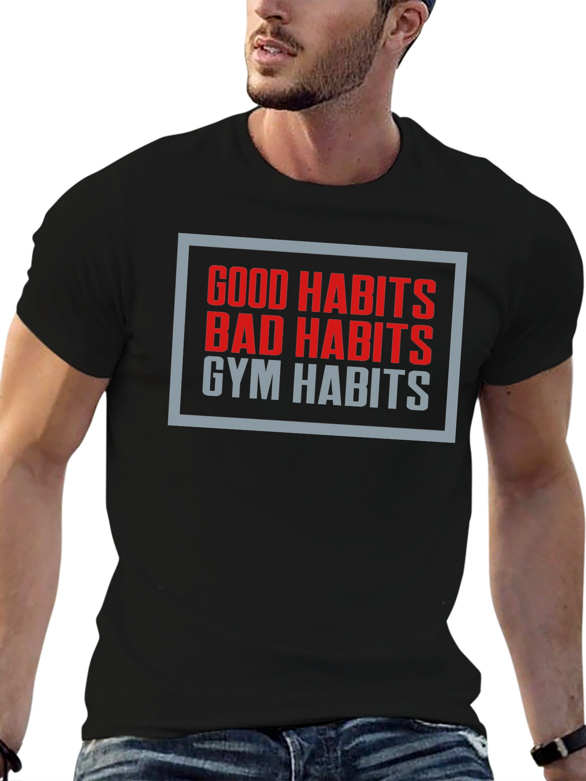 Gym Habits Graphic Tee - Motivational Fitness Shirt
