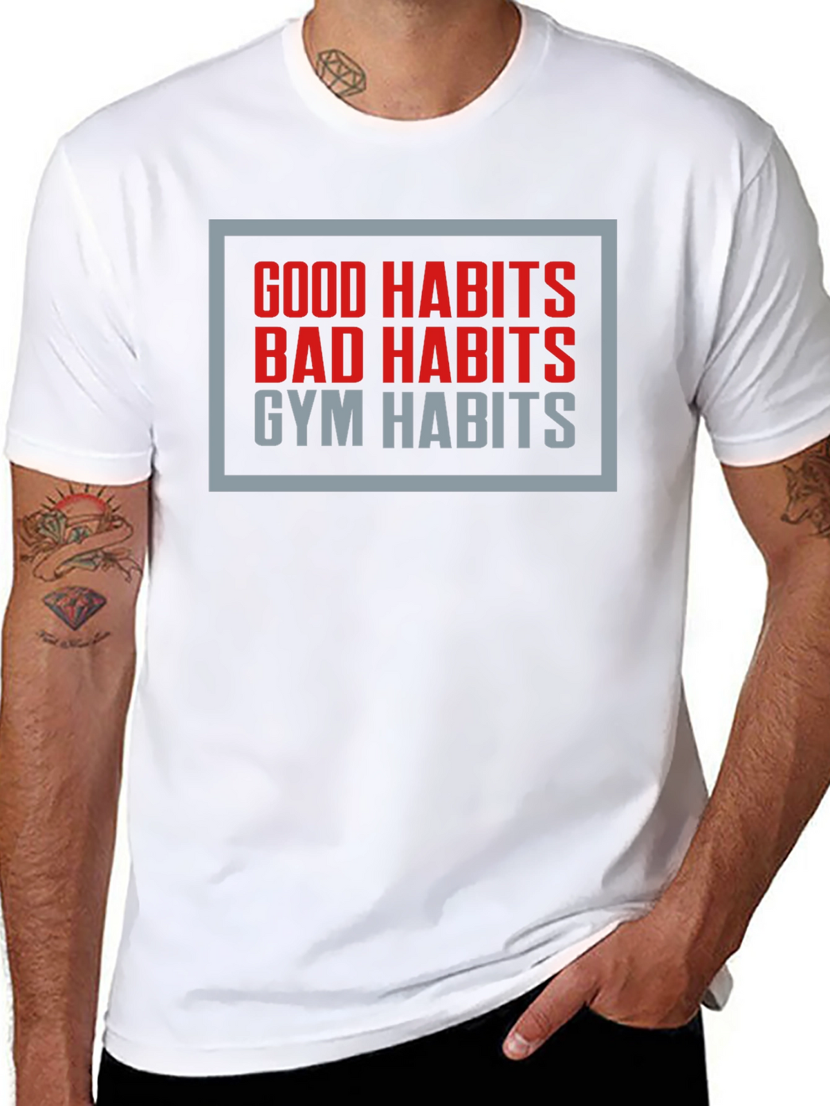 Gym Habits Graphic Tee - Motivational Fitness Shirt