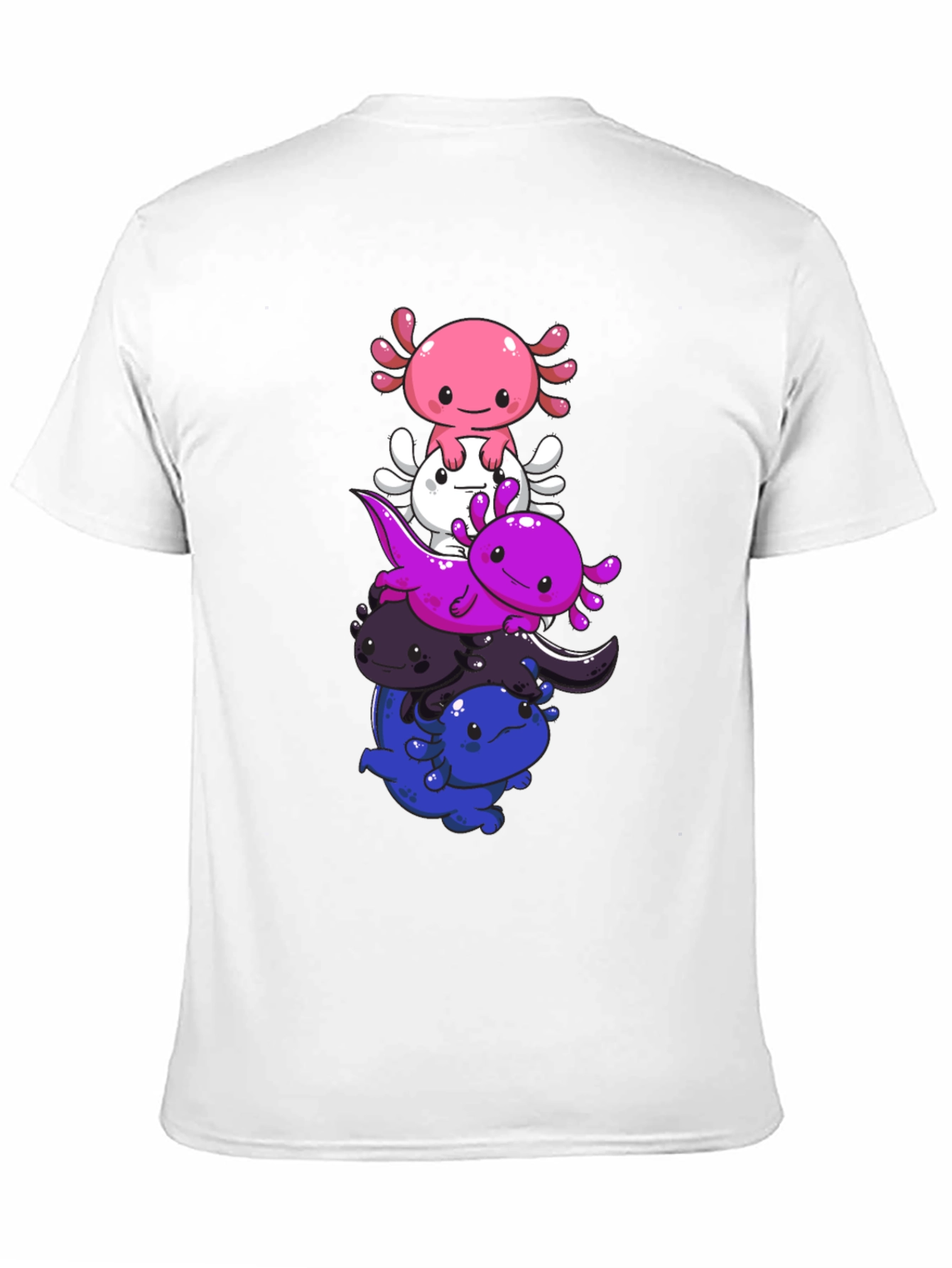 Stacked Axolotl Graphic Tee - Black