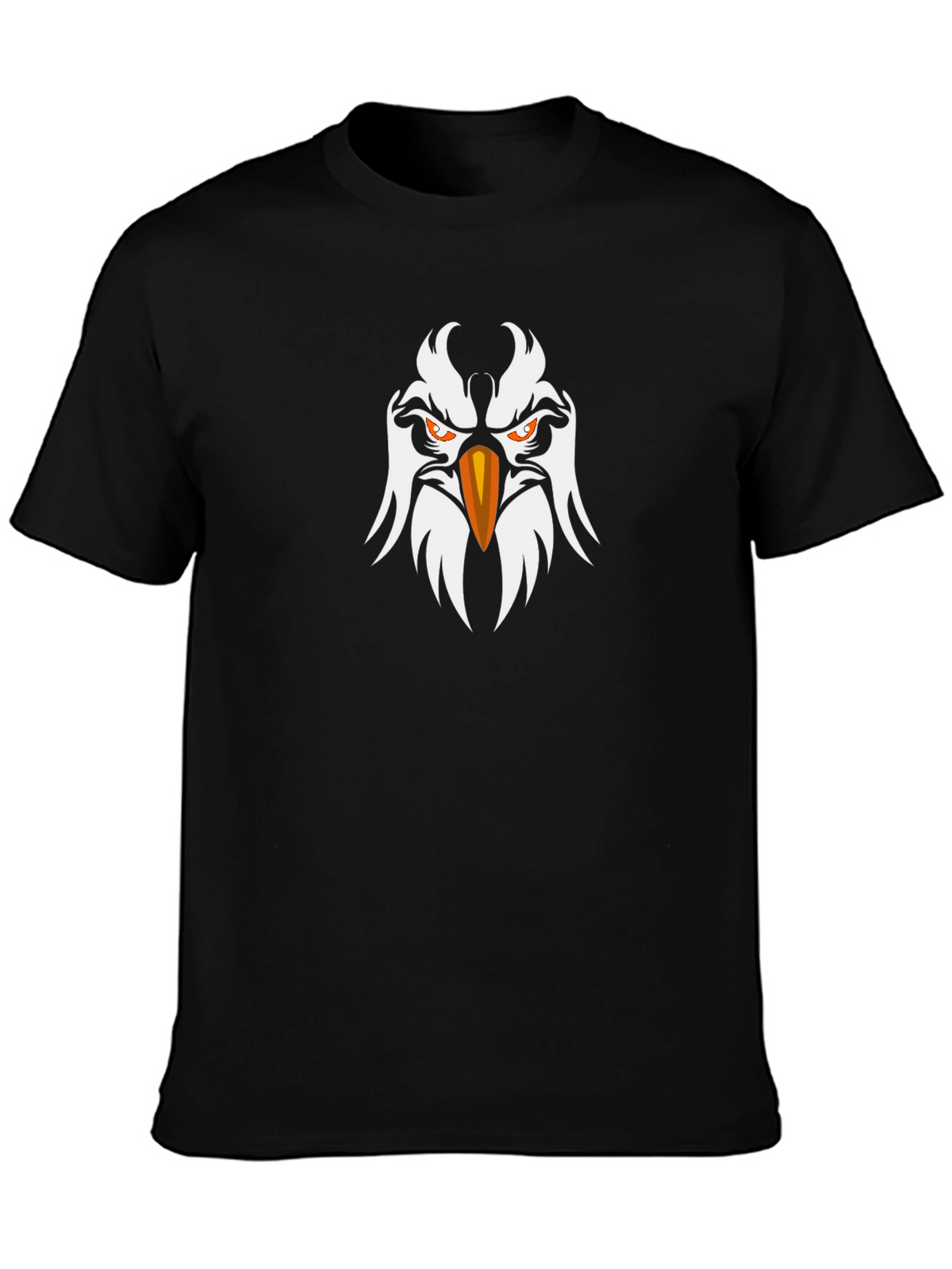 Eagle Graphic Print Black T-Shirt