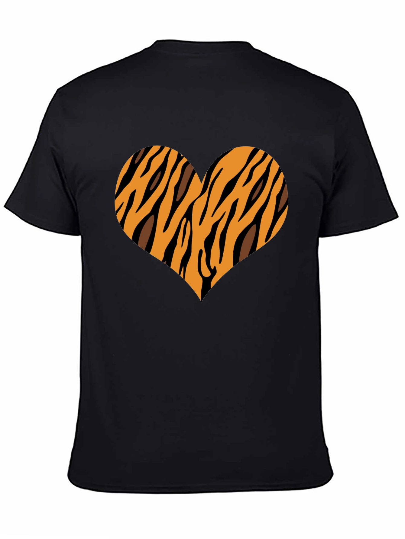 Tiger Stripe Heart Graphic Tee - Black