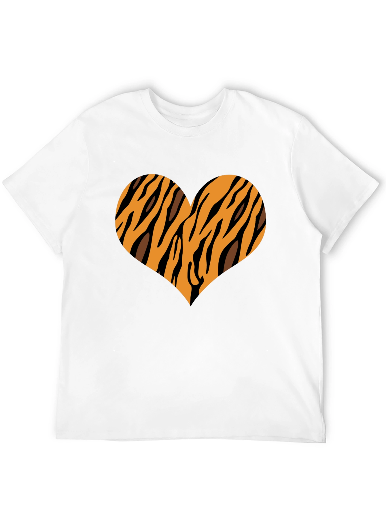 Tiger Stripe Heart Graphic Tee - Black