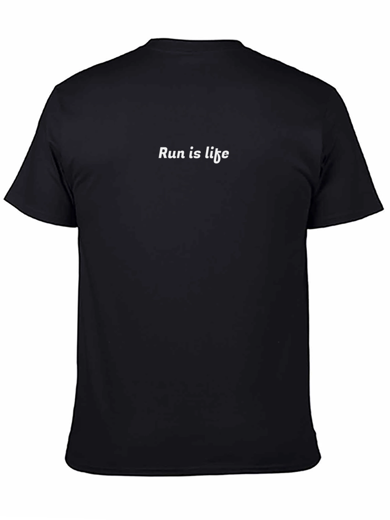Run is Life Black T-Shirt - Comfortable Fit