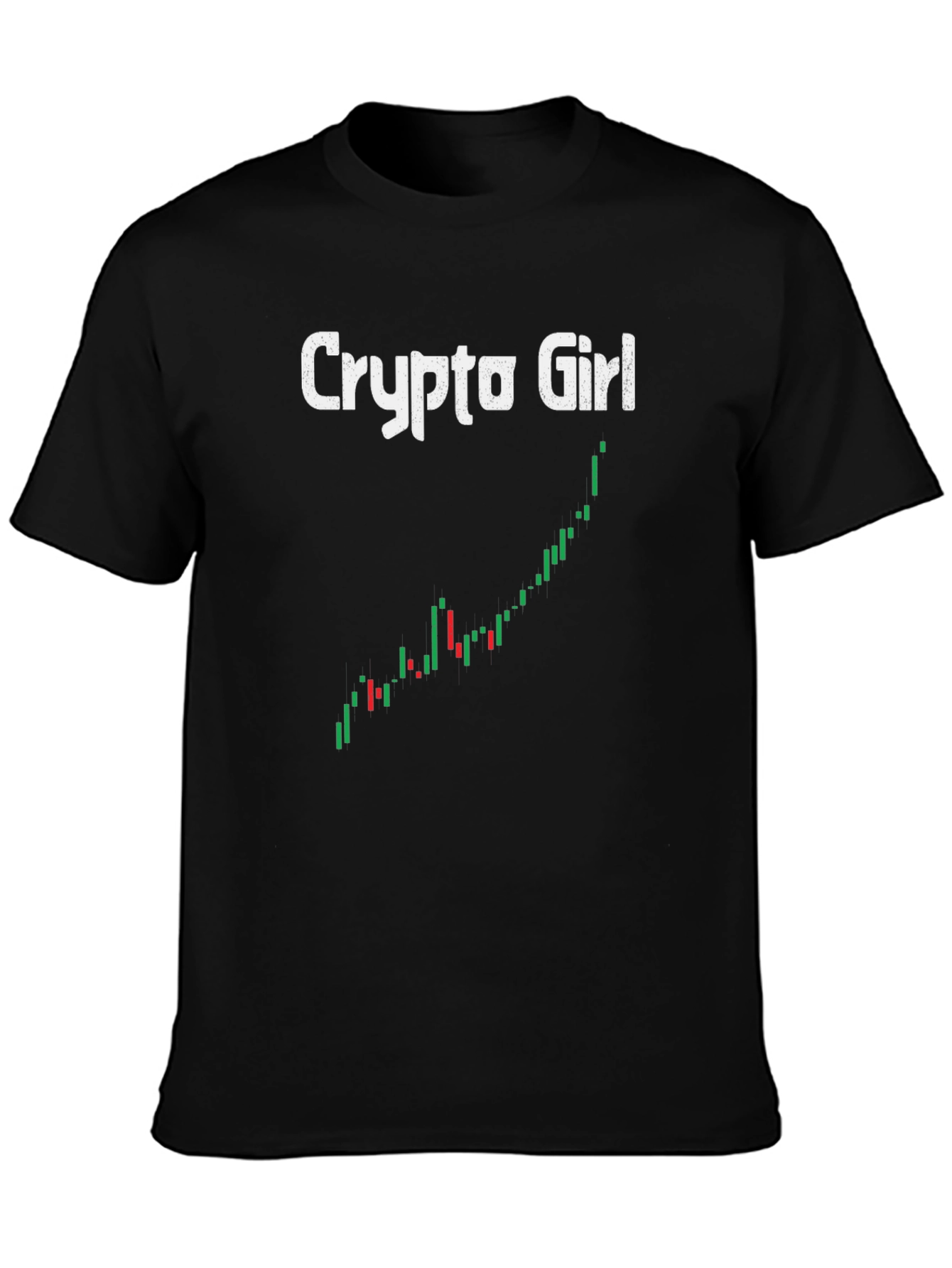 Crypto Girl Black T-Shirt - Trendy Bitcoin Trader Tee