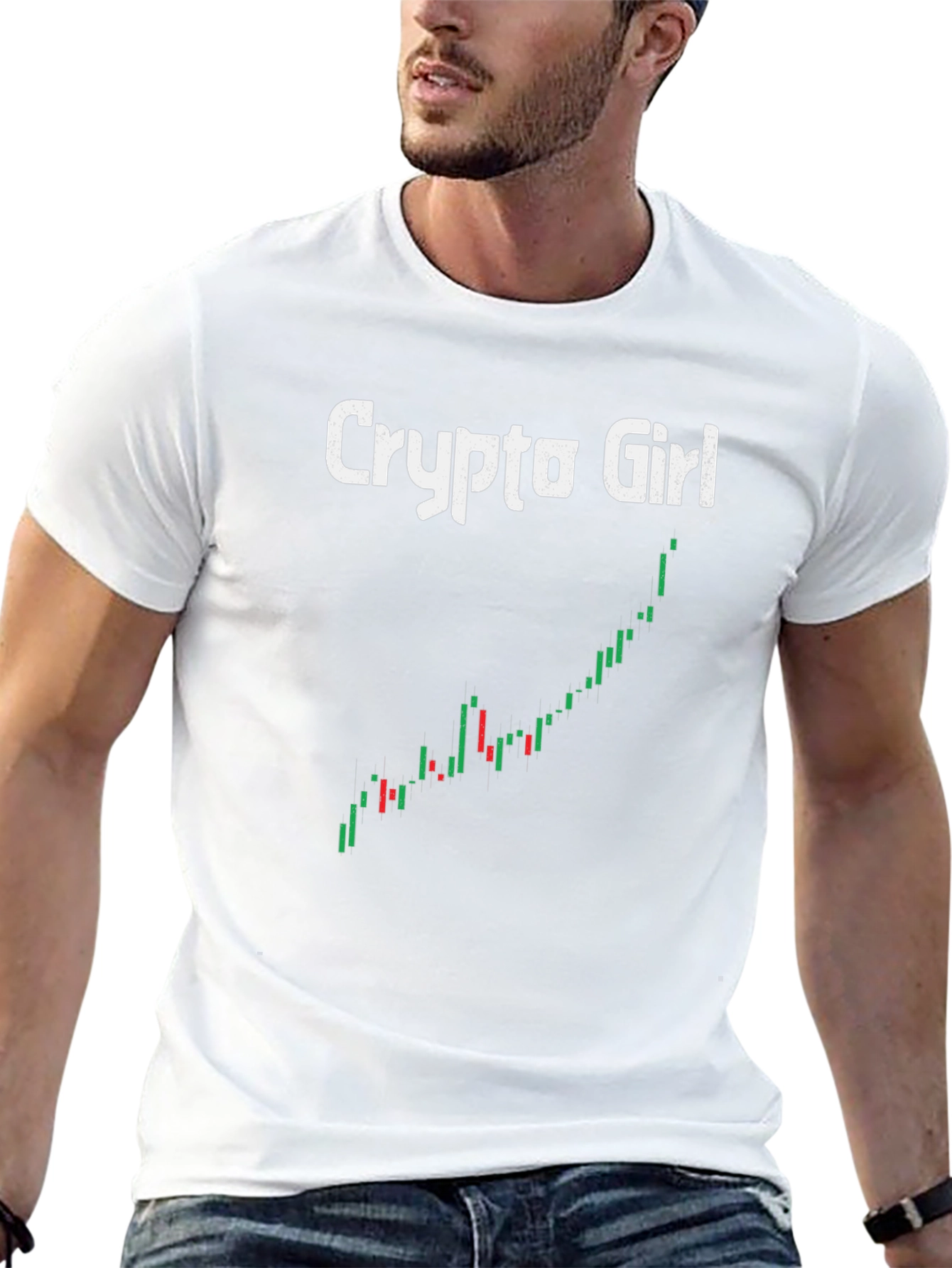 Crypto Girl Black T-Shirt - Trendy Bitcoin Trader Tee