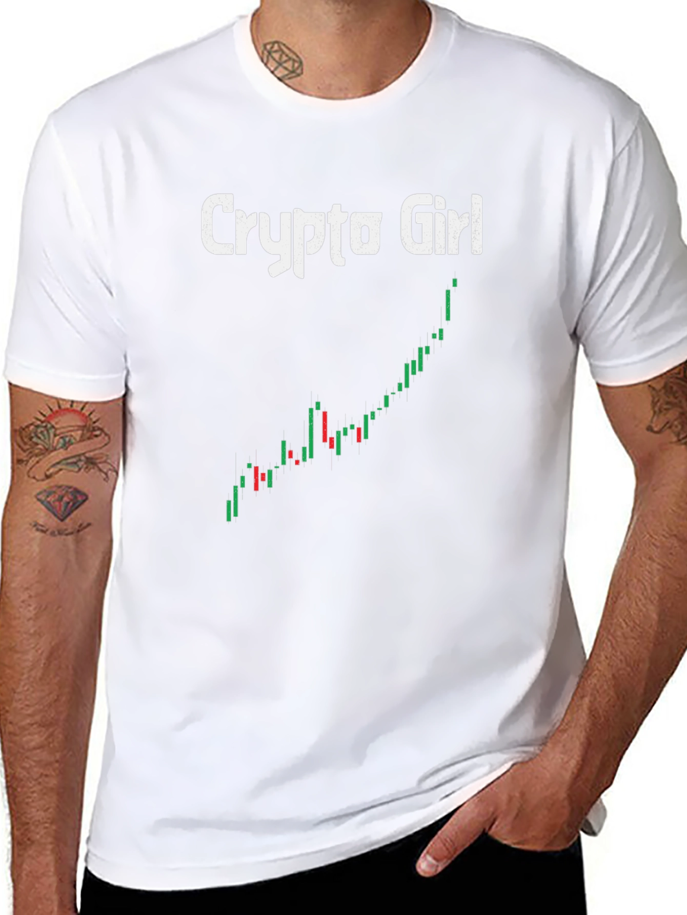 Crypto Girl Black T-Shirt - Trendy Bitcoin Trader Tee