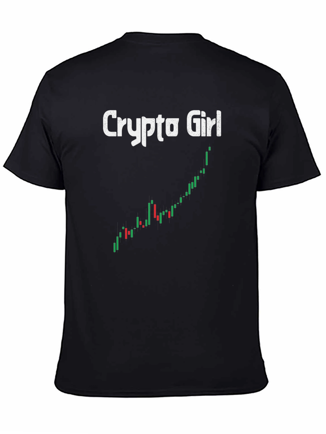 Crypto Girl Black T-Shirt - Trendy Bitcoin Trader Tee