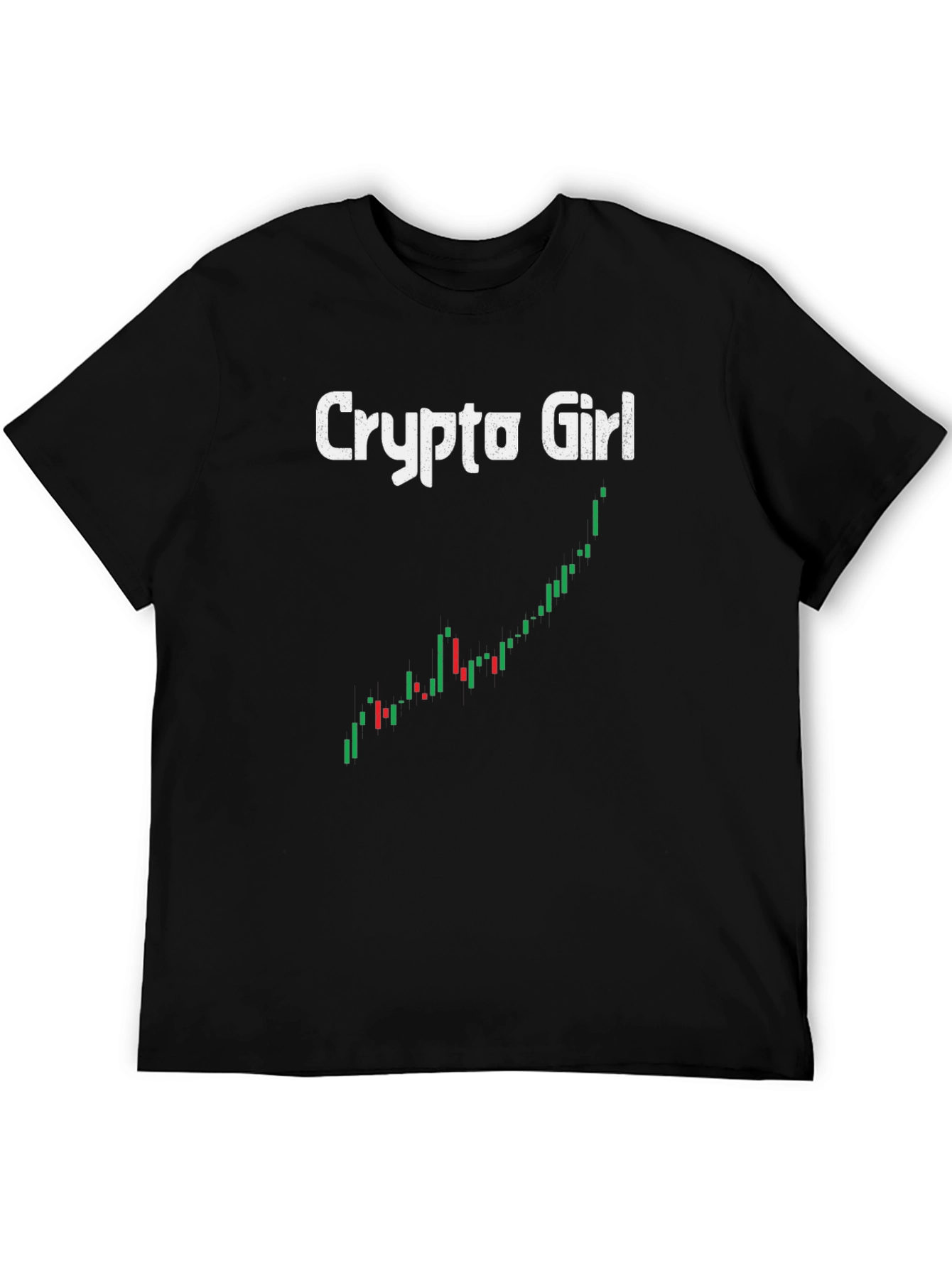 Crypto Girl Black T-Shirt - Trendy Bitcoin Trader Tee