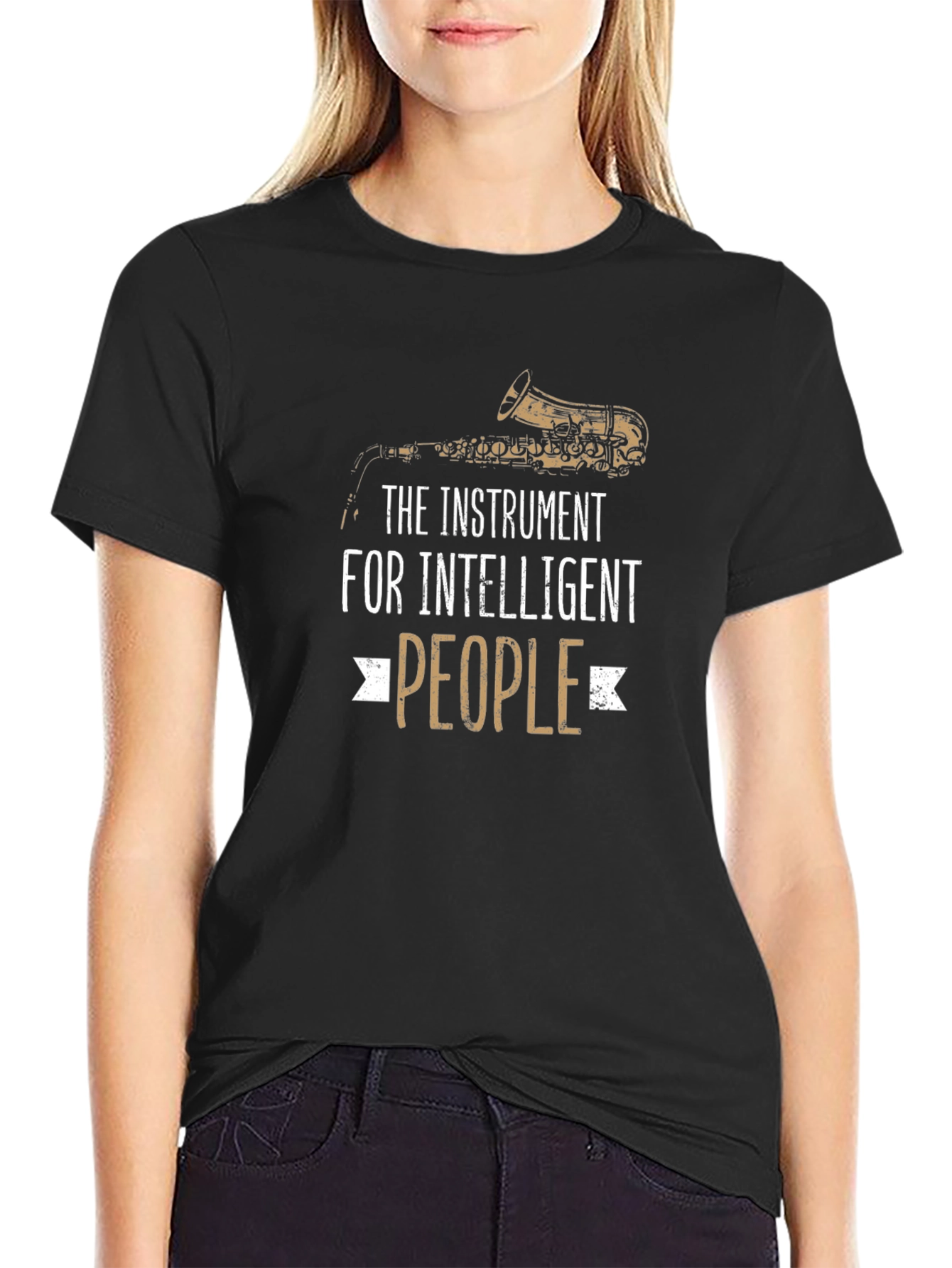 Saxophone Intelligent People Graphic Tee