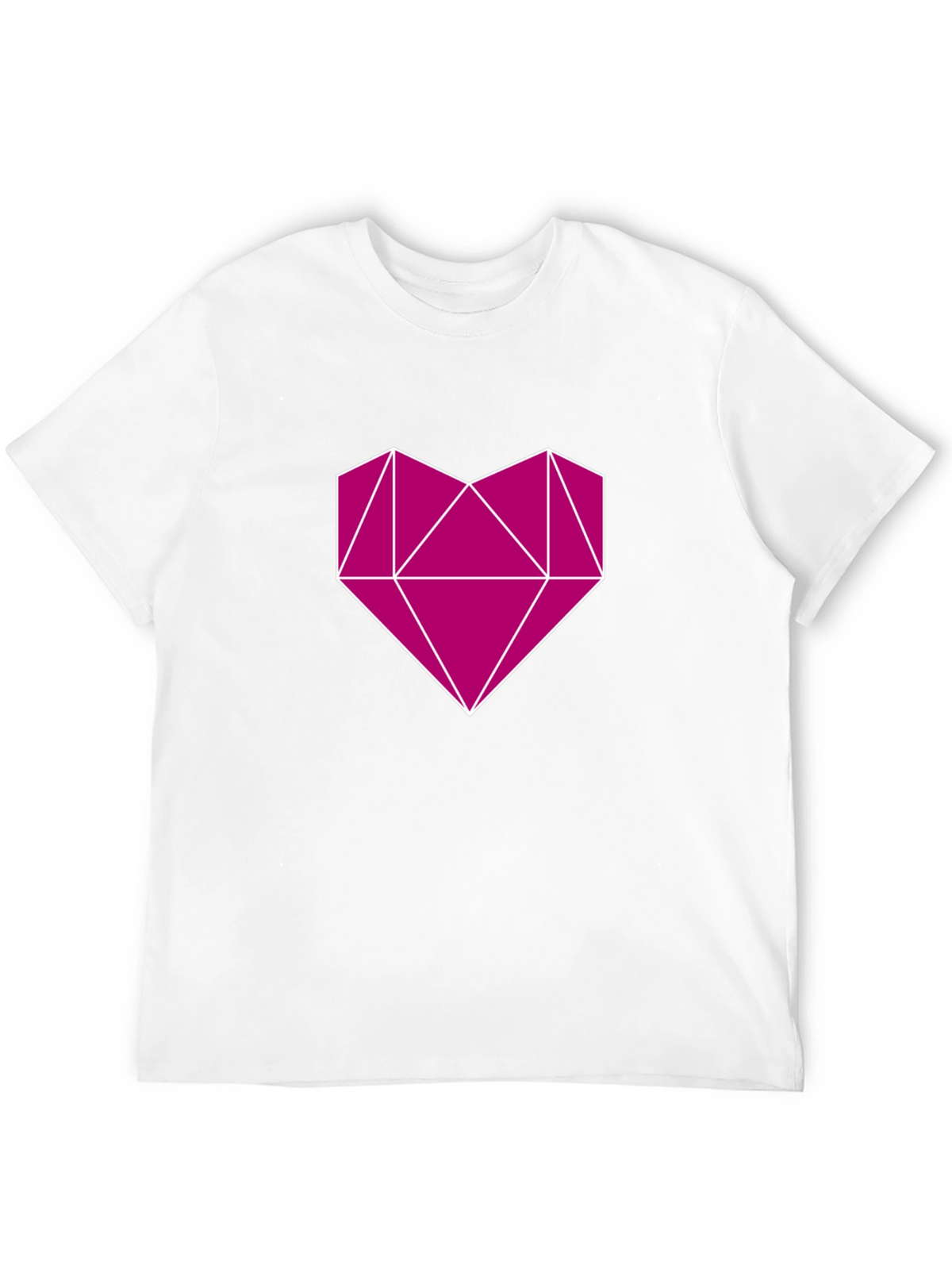 Geometric Heart Graphic Tee - Modern Style
