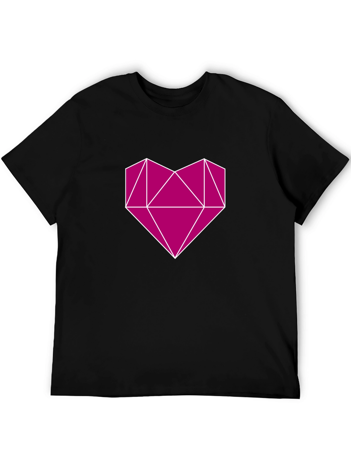 Geometric Heart Graphic Tee - Modern Style