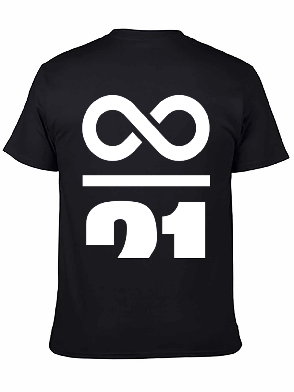 Infinity / 21 Graphic Tee - Black Cotton Blend