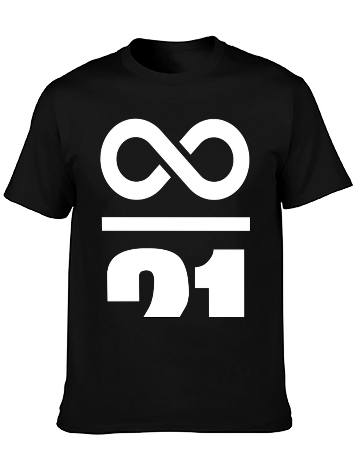 Infinity / 21 Graphic Tee - Black Cotton Blend