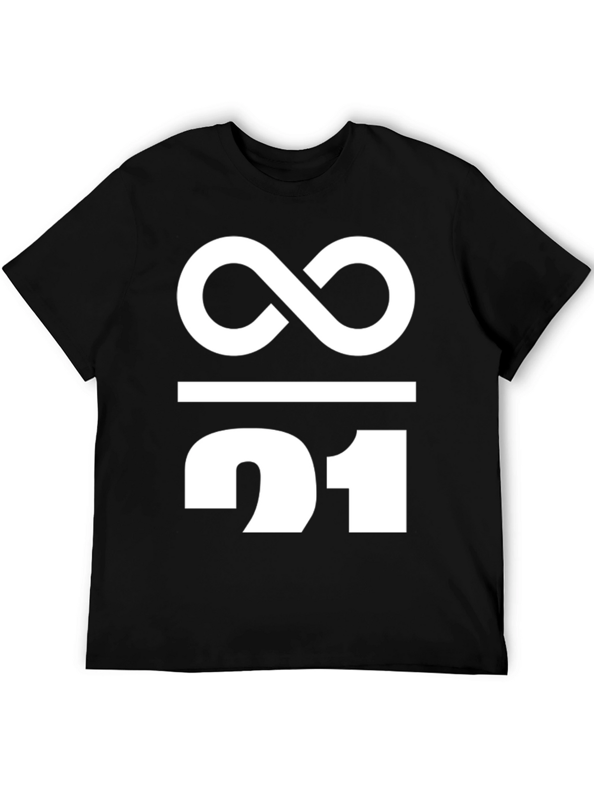 Infinity / 21 Graphic Tee - Black Cotton Blend