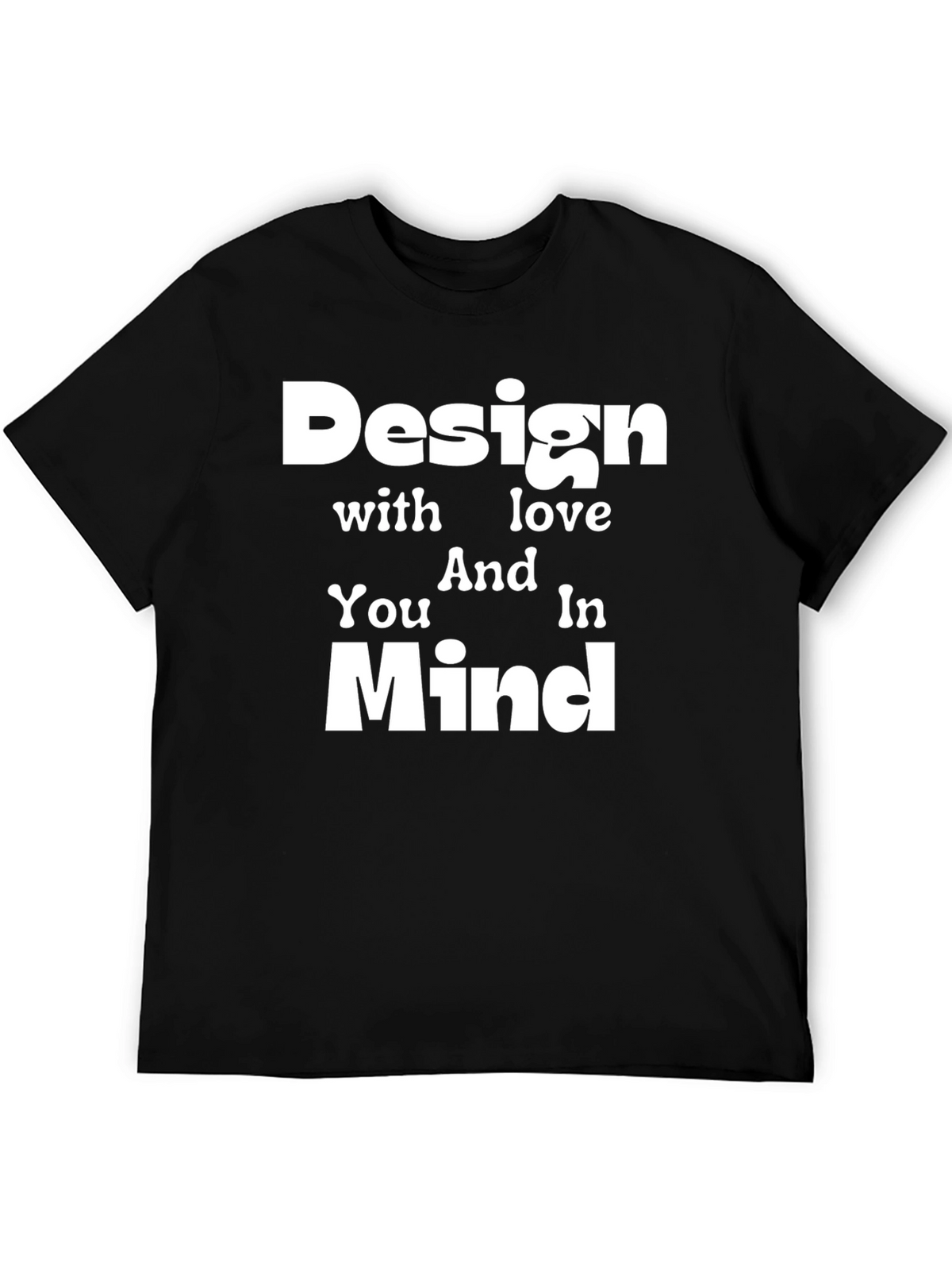 Design with Love in Mind Black Graphic Tee