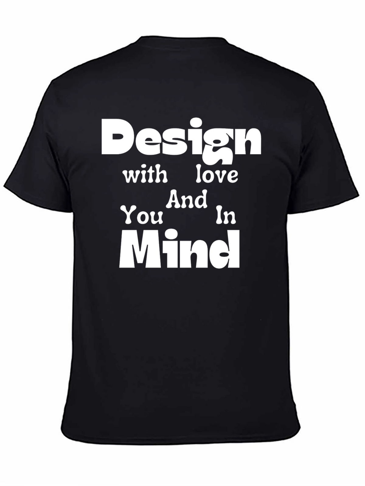 Design with Love in Mind Black Graphic Tee