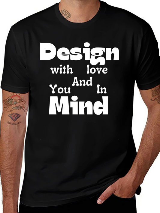 Design with Love in Mind Black Graphic Tee
