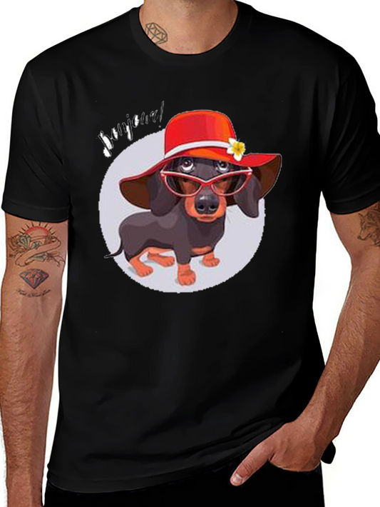 Dachshund in Hat T-Shirt - Funny Dog Lover Tee