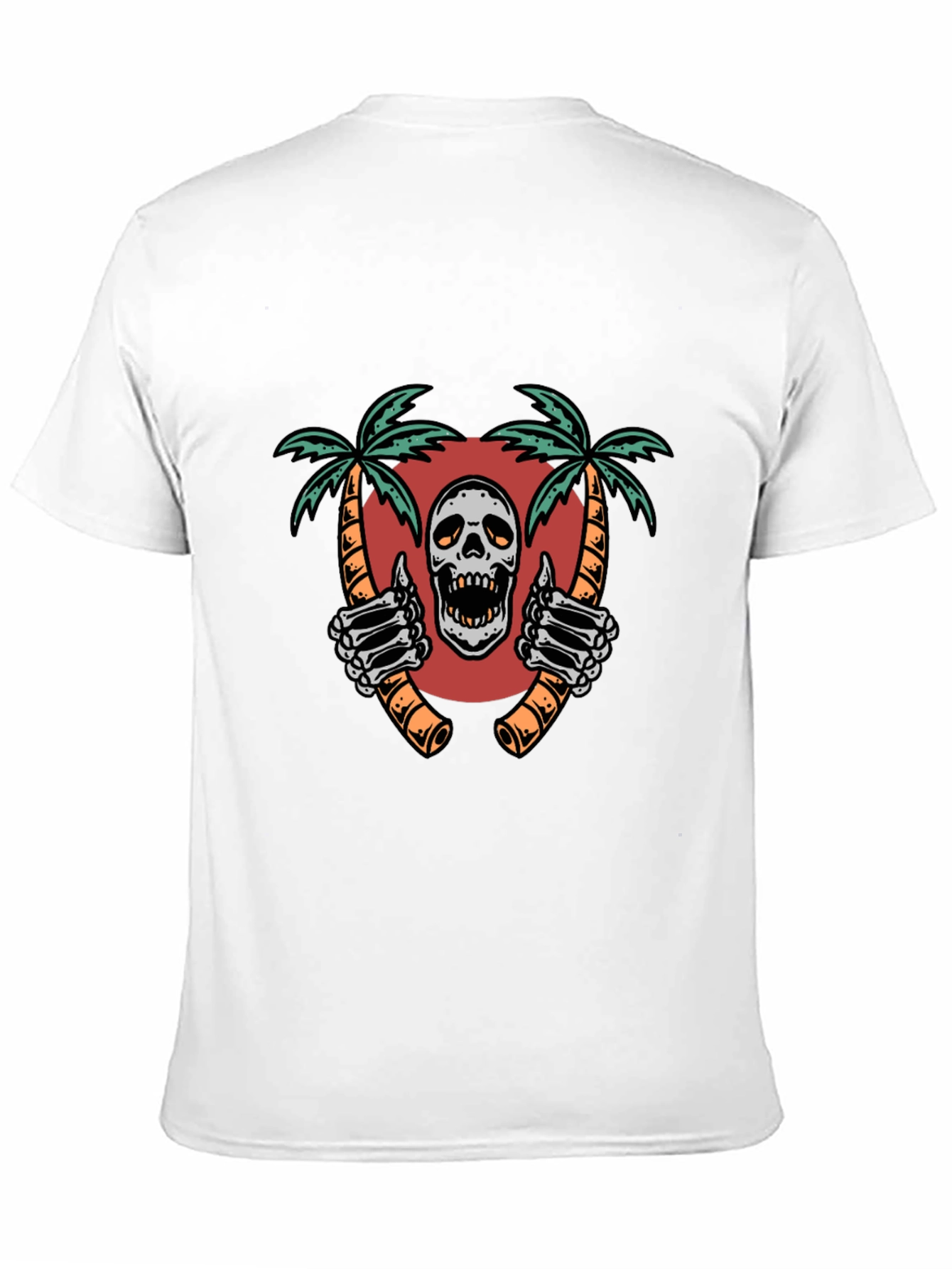 Skull Palm Tree Graphic Tee