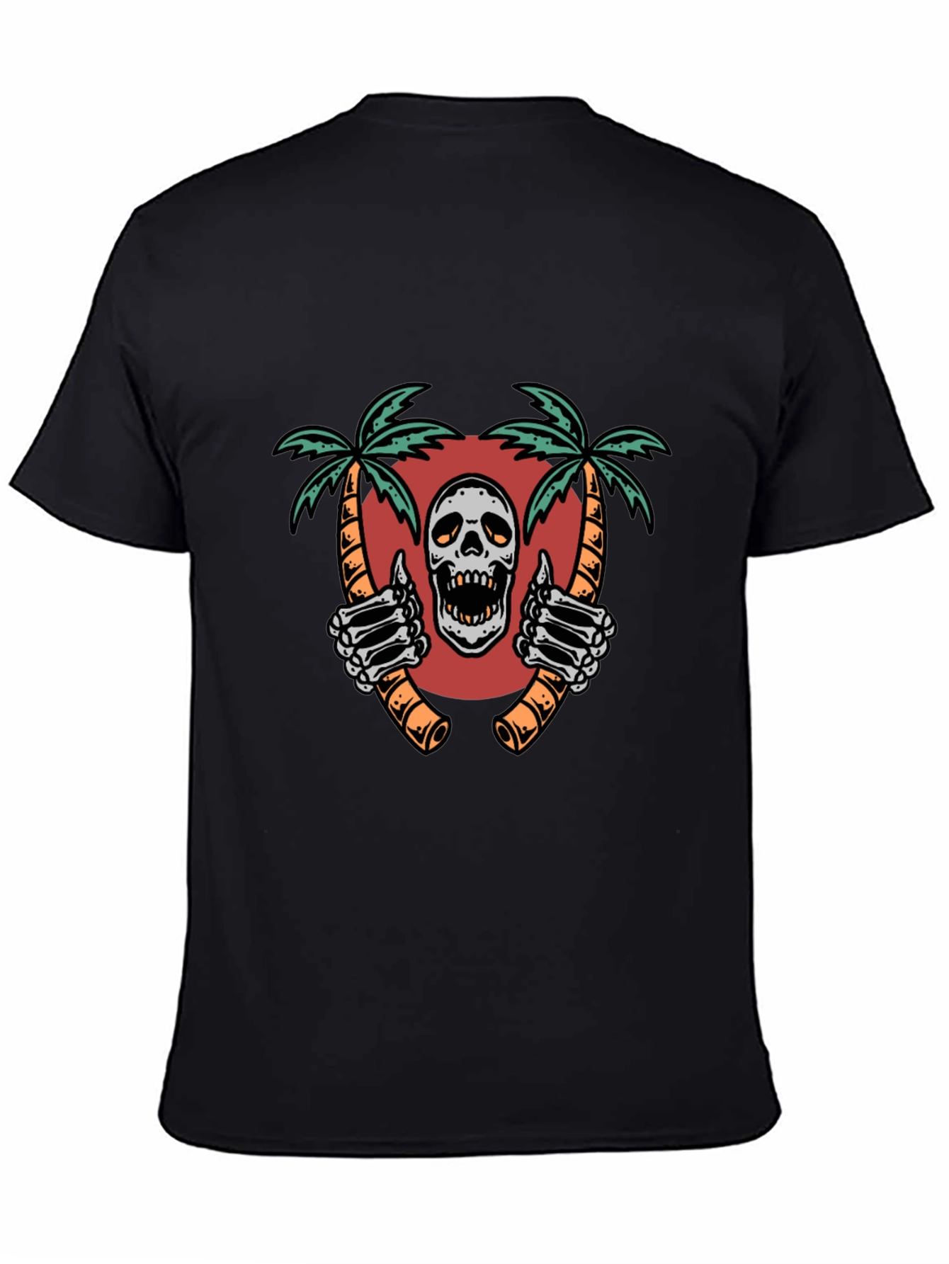 Skull Palm Tree Graphic Tee
