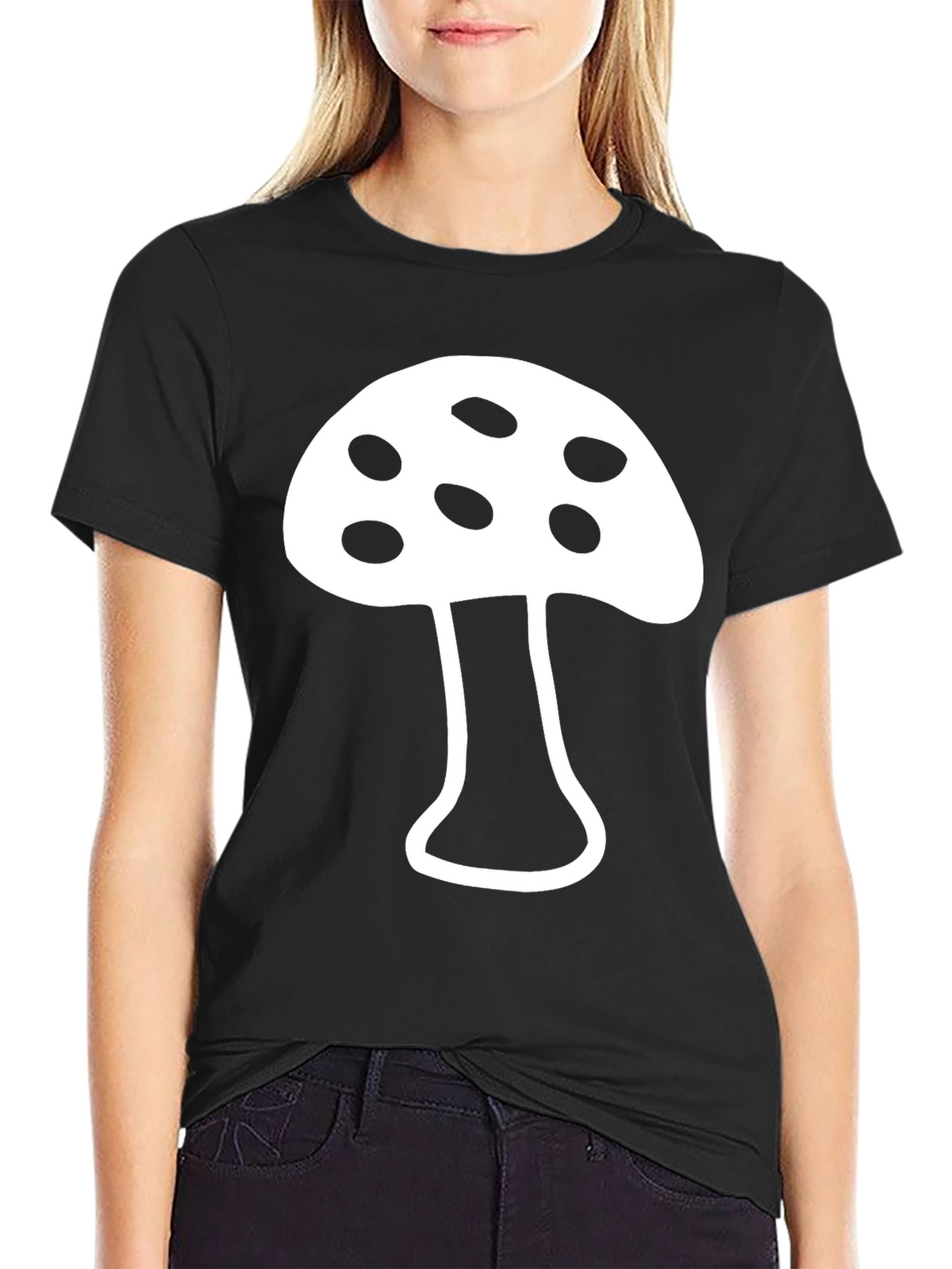 Mushroom Graphic T-Shirt - Funky Black Tee