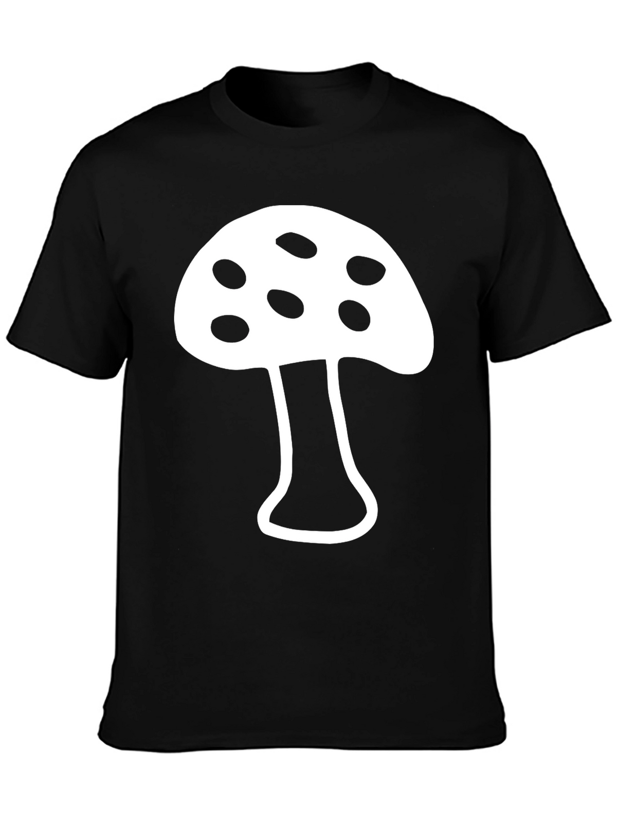 Mushroom Graphic T-Shirt - Funky Black Tee