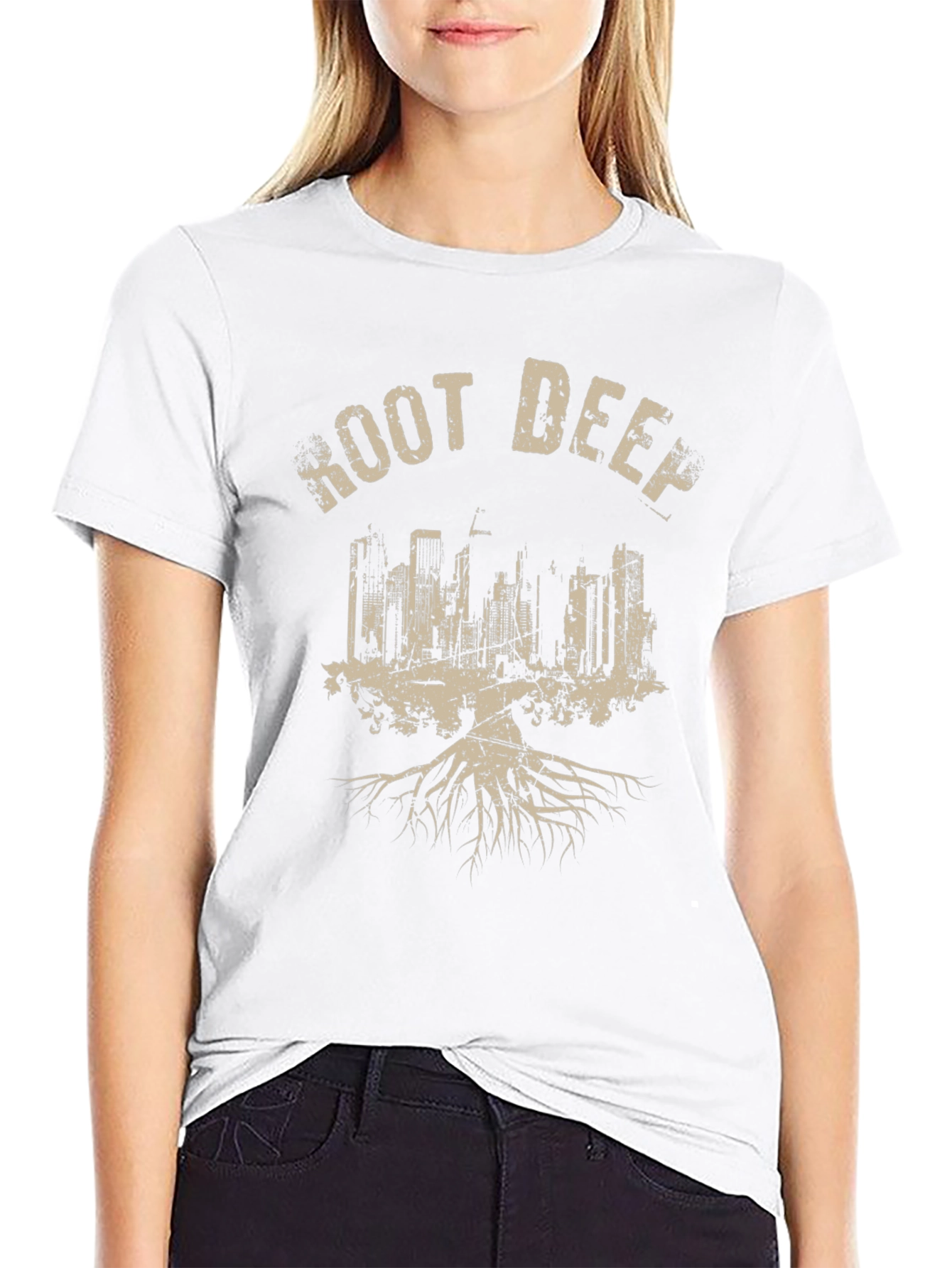 Root Deep T-Shirt - Black Graphic Tee
