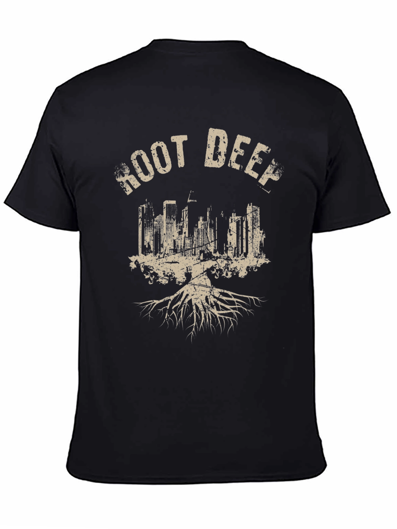 Root Deep T-Shirt - Black Graphic Tee