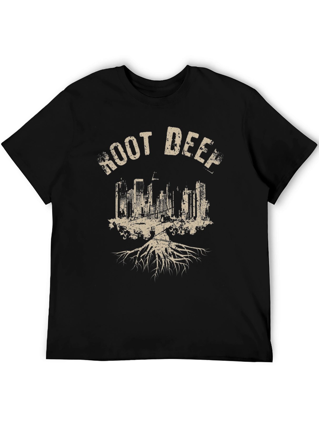 Root Deep T-Shirt - Black Graphic Tee