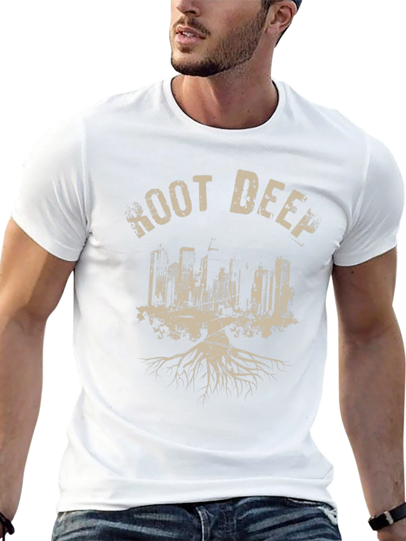 Root Deep T-Shirt - Black Graphic Tee