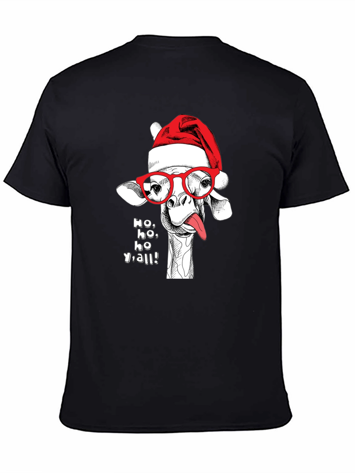 Holiday Giraffe Tee - Ho Ho Yall!