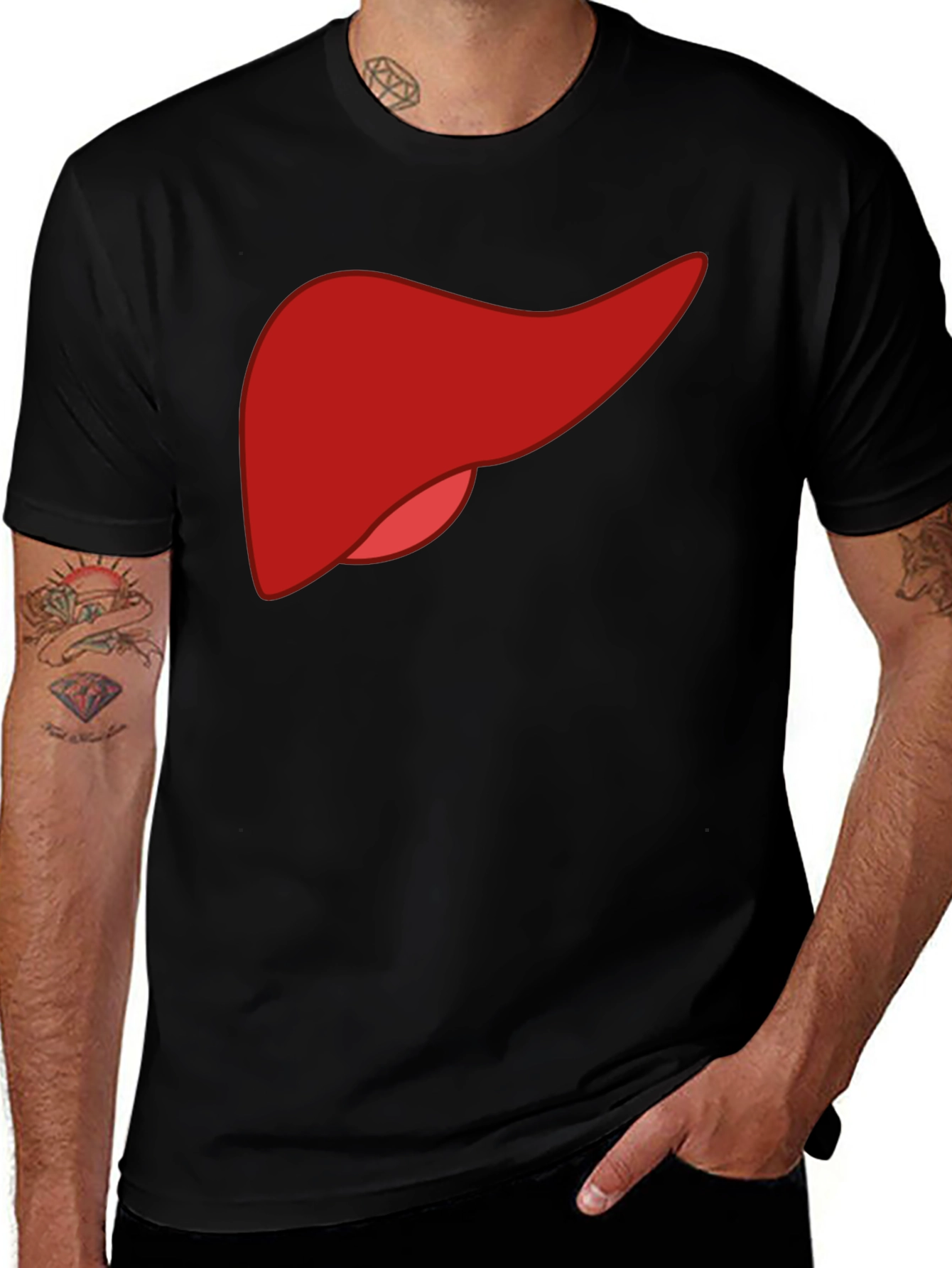 Liver Graphic Black T-Shirt