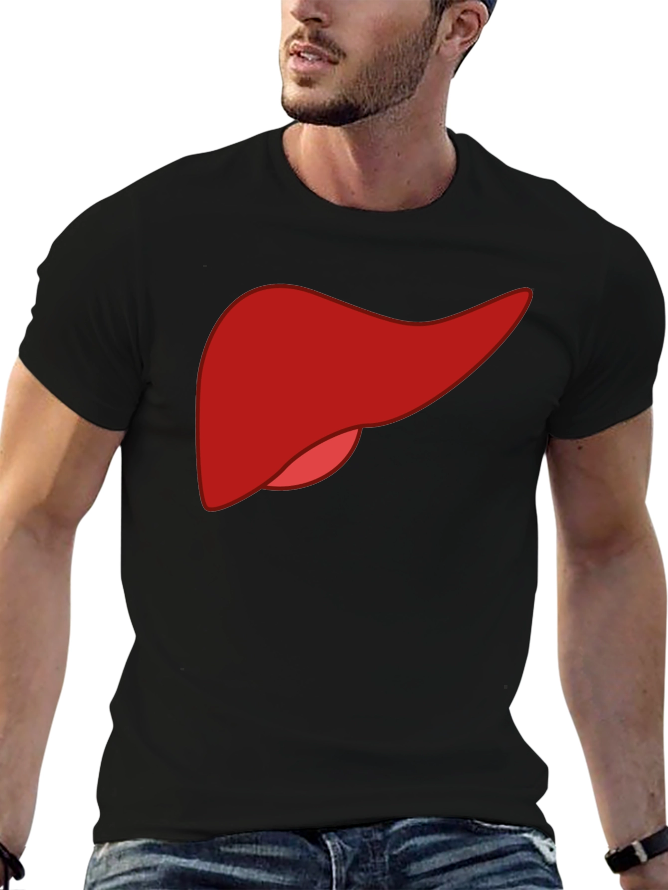 Liver Graphic Black T-Shirt